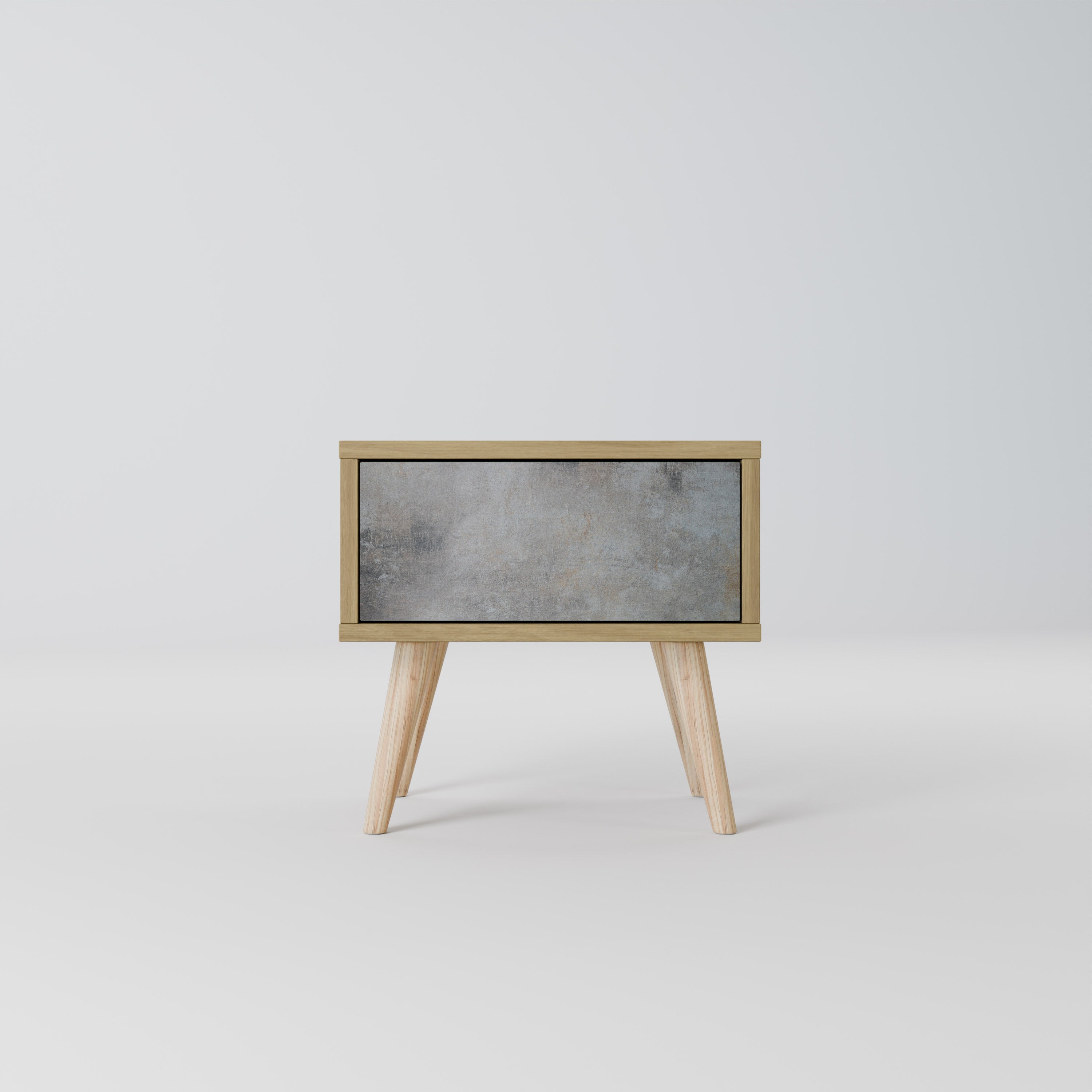 CONCRETE WALL Nightstand in Oak Effect