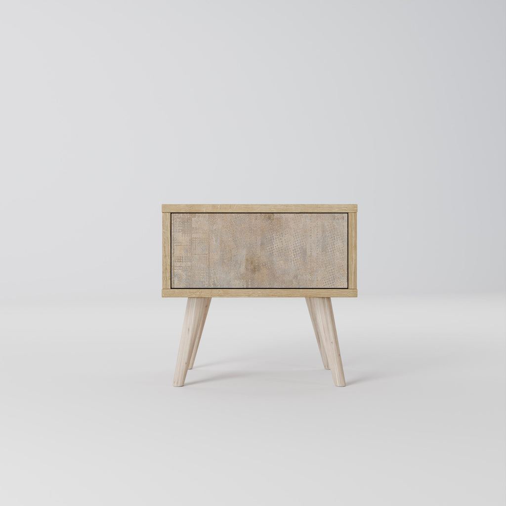 SCREEN ERROR Nightstand in Oak Effect