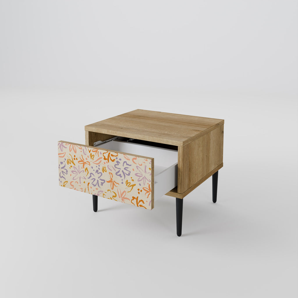 SPRING WHIMSY Nightstand in Oak Effect