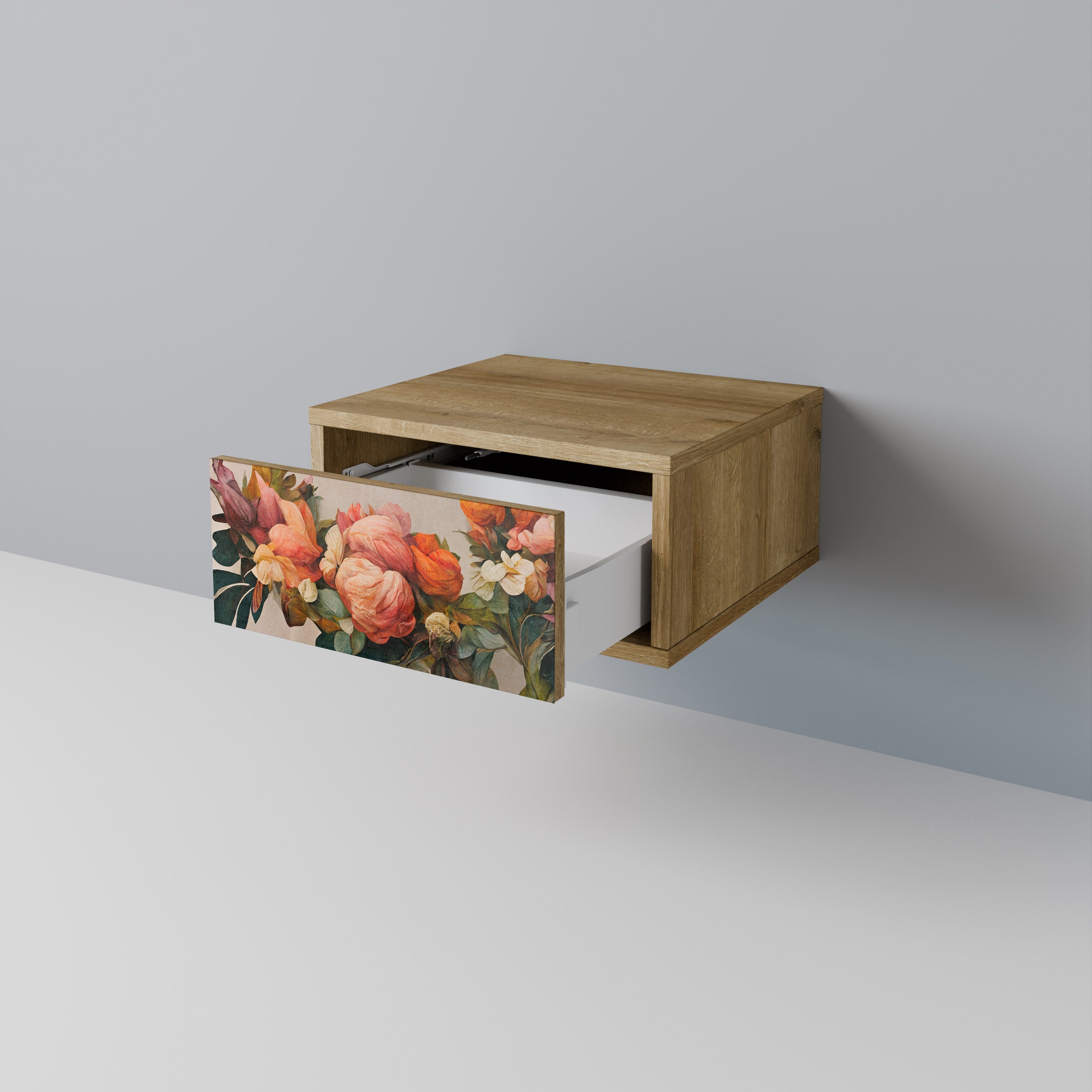 STYLISH BEAUTY Nightstand in Oak Effect