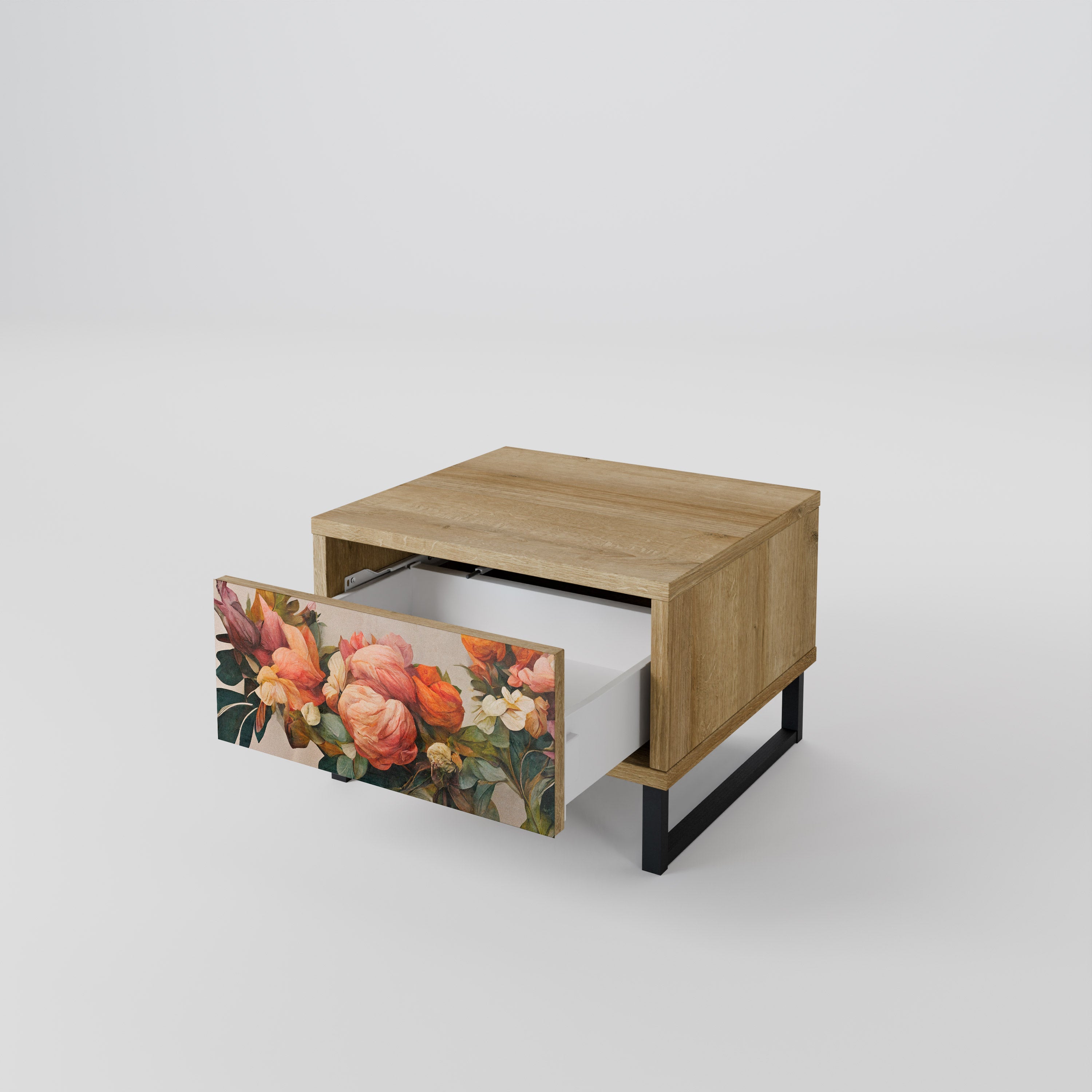 STYLISH BEAUTY Nightstand in Oak Effect