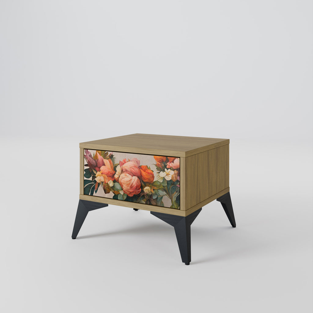 STYLISH BEAUTY Nightstand in Oak Effect