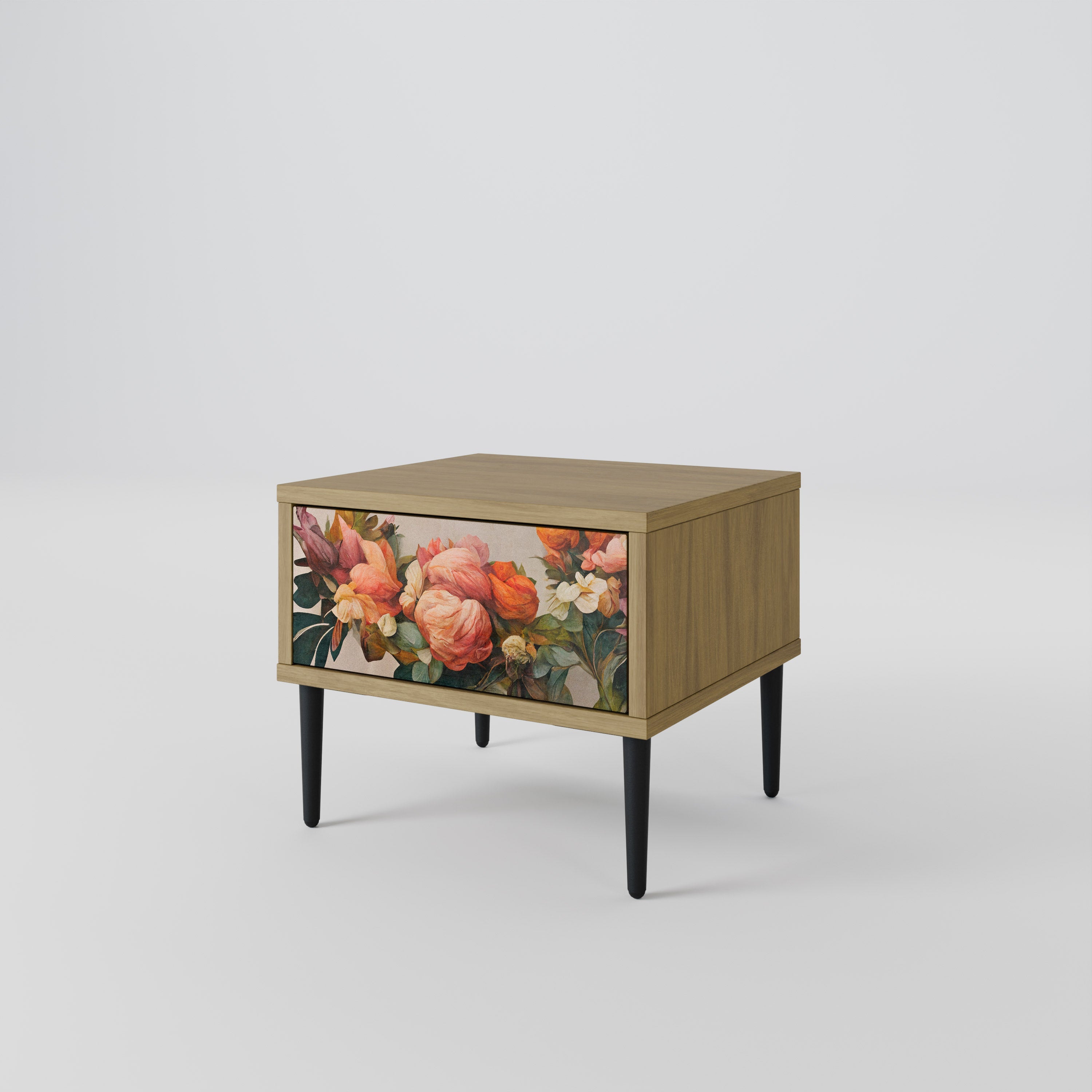 STYLISH BEAUTY Nightstand in Oak Effect