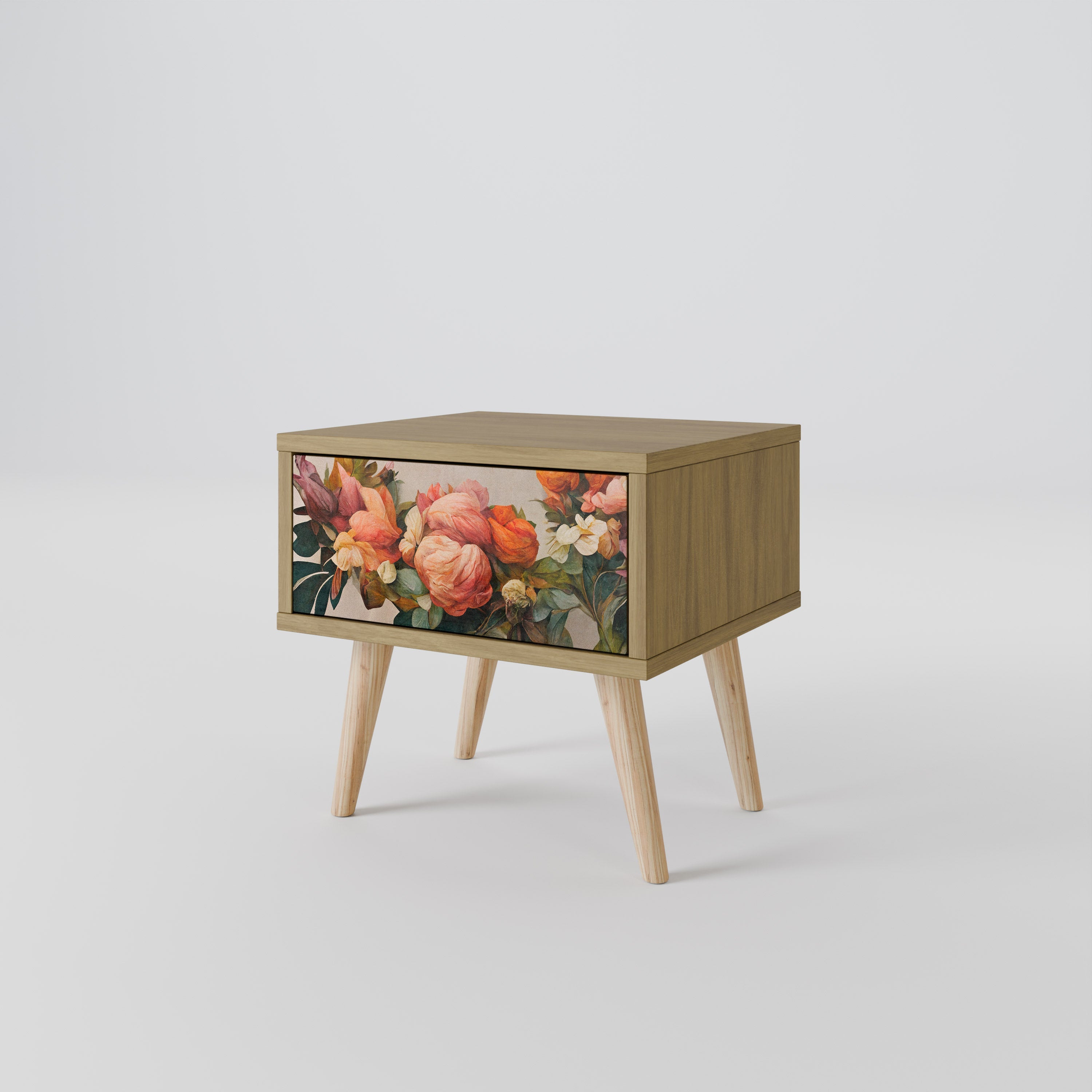 STYLISH BEAUTY Nightstand in Oak Effect