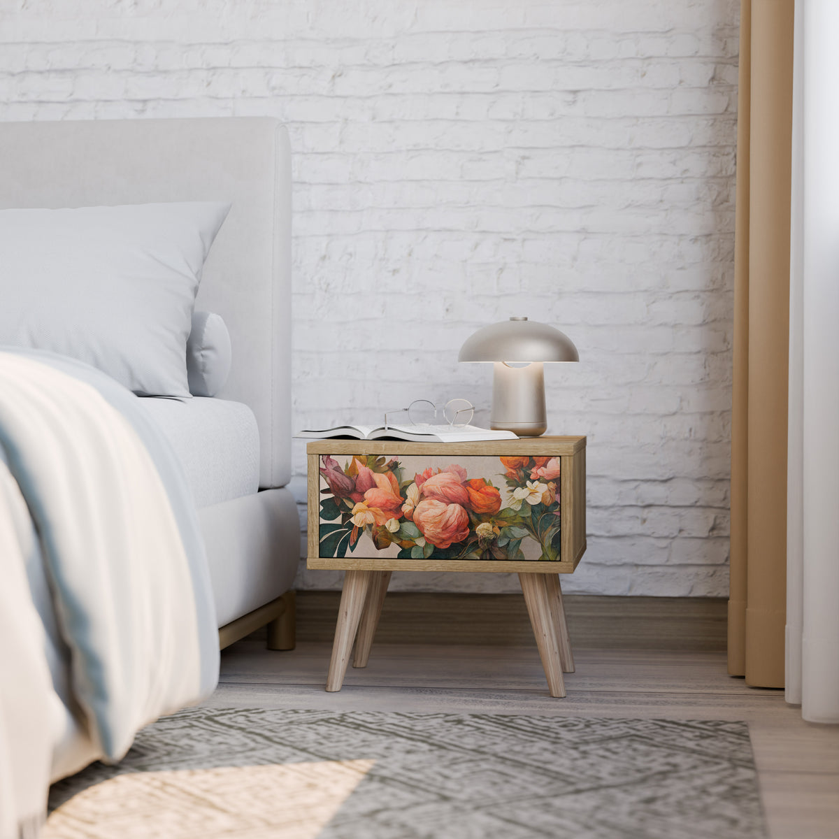 STYLISH BEAUTY Κομοδίνο με συρτάρι