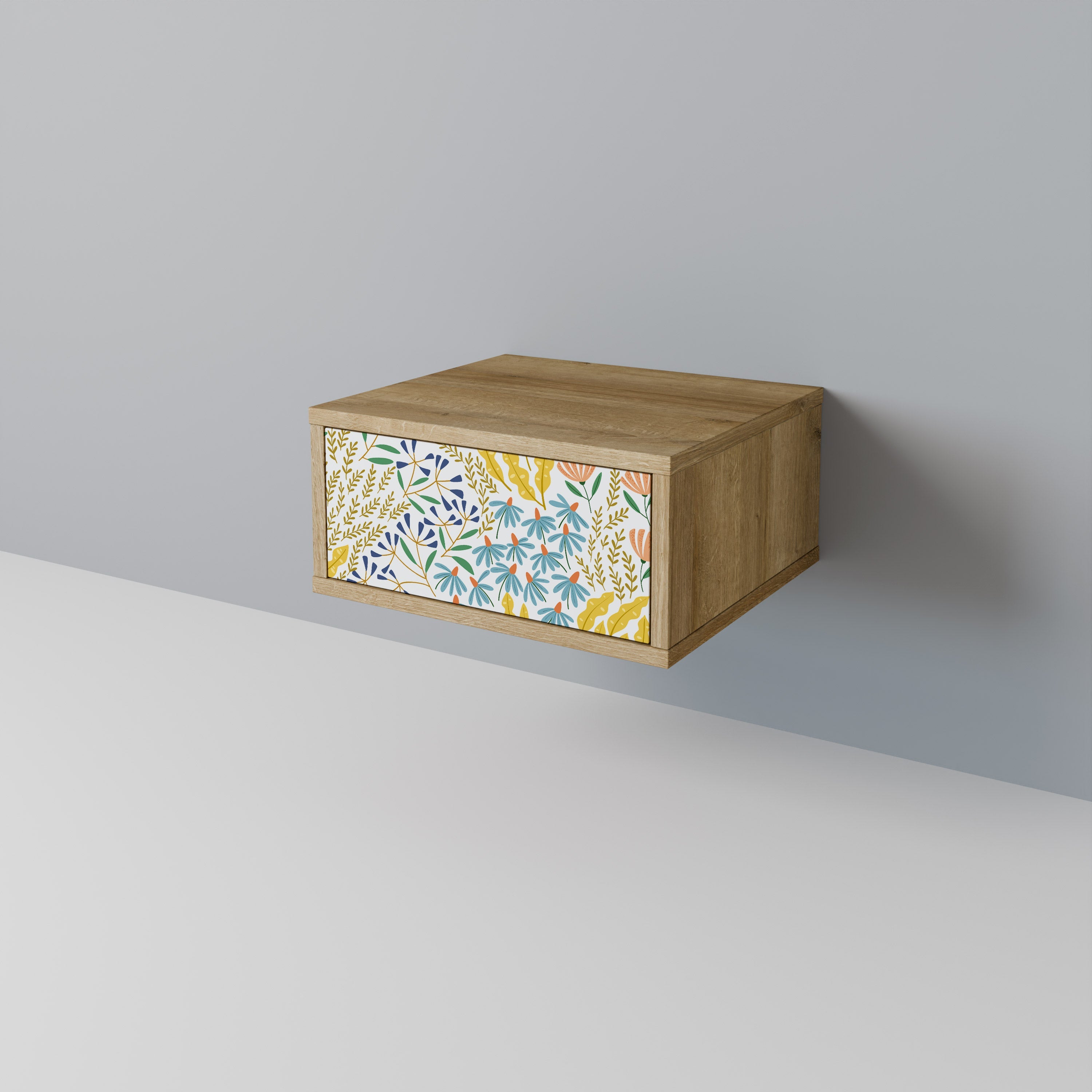 HELLO SPRING Nightstand in Oak Effect