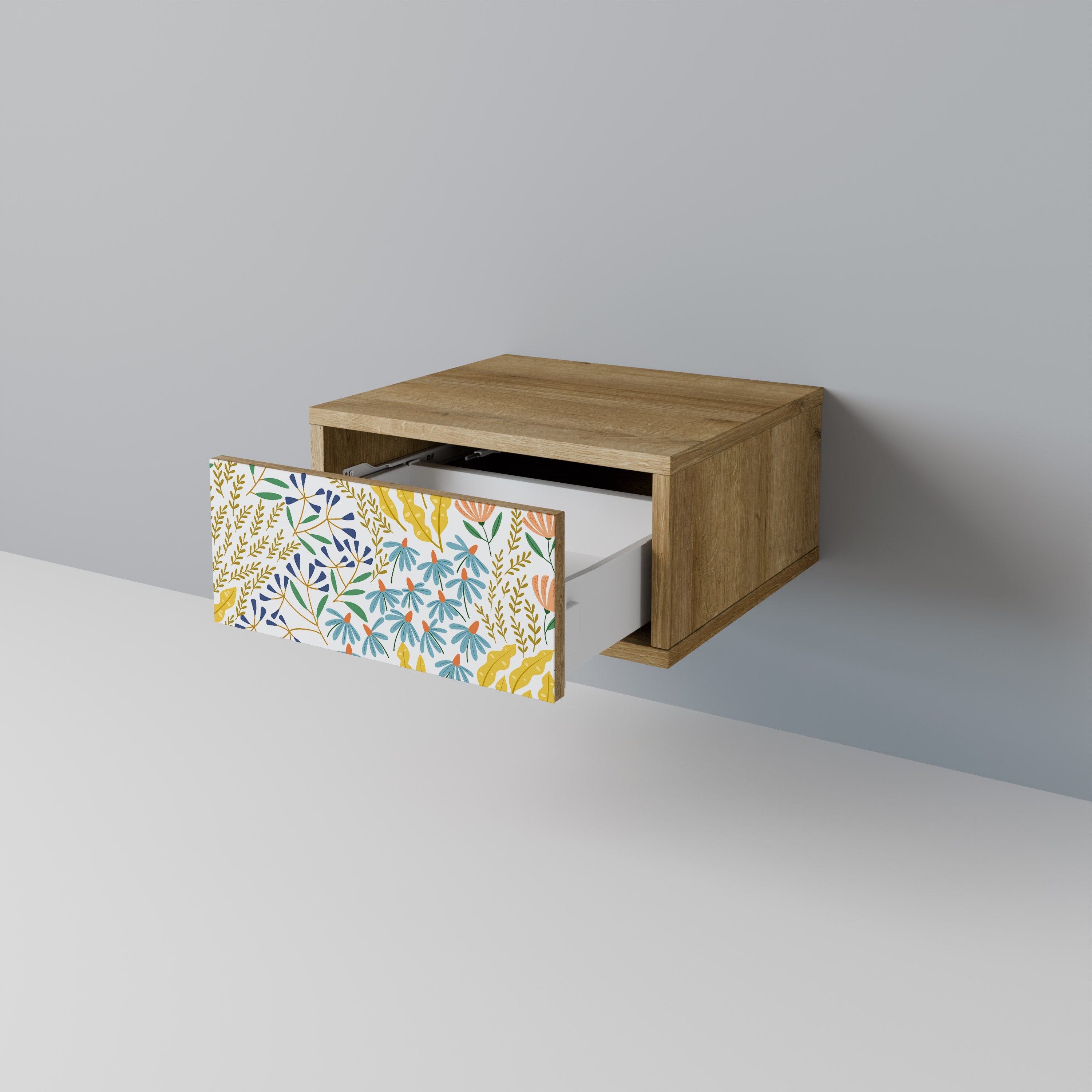 HELLO SPRING Nightstand in Oak Effect