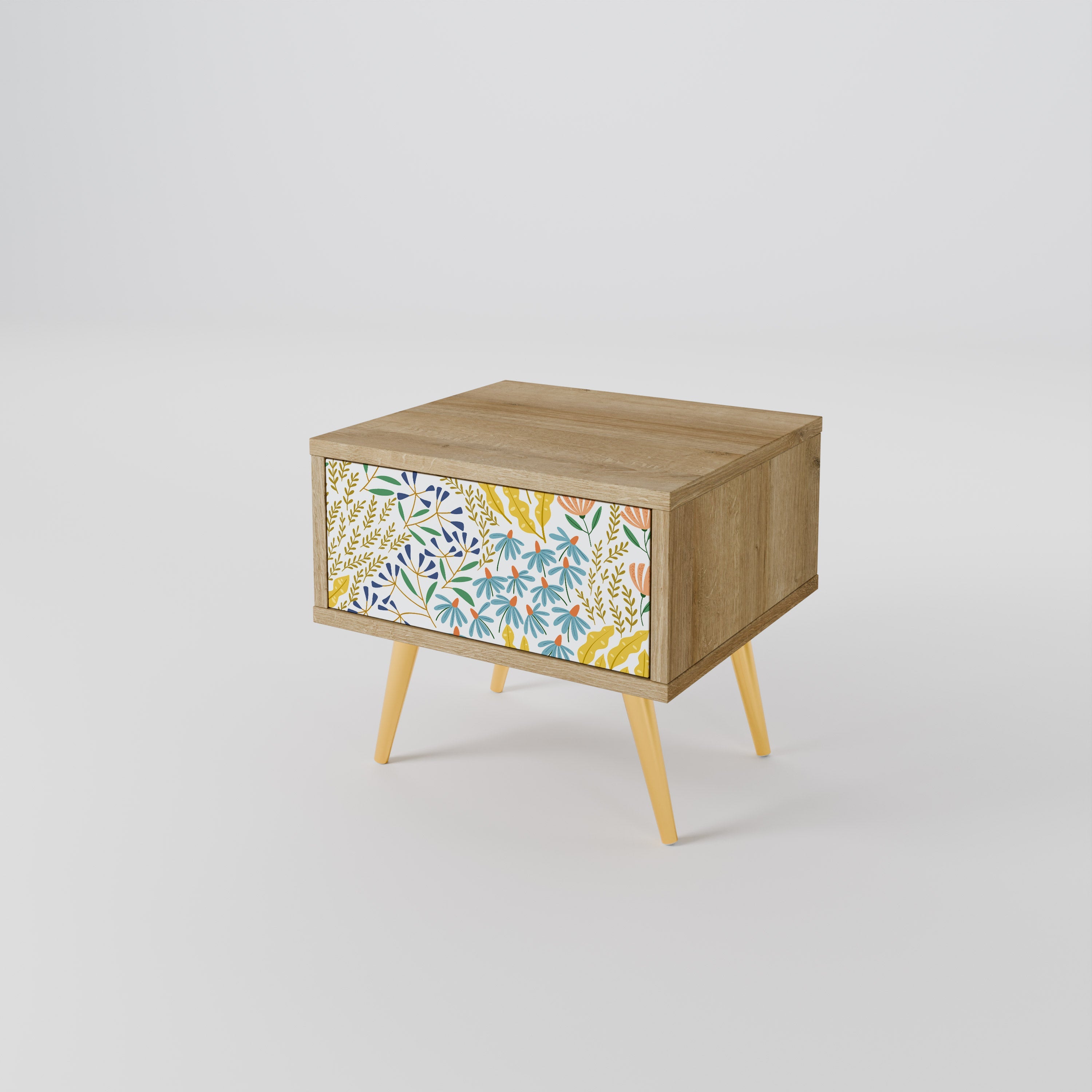 HELLO SPRING Nightstand in Oak Effect