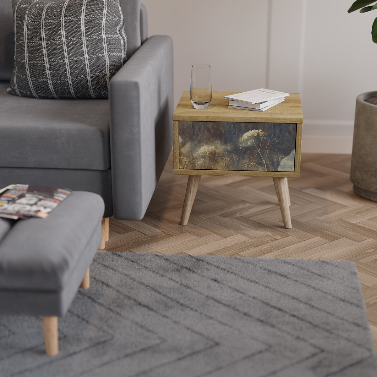 GENTLE POWER Κομοδίνο με συρτάρι