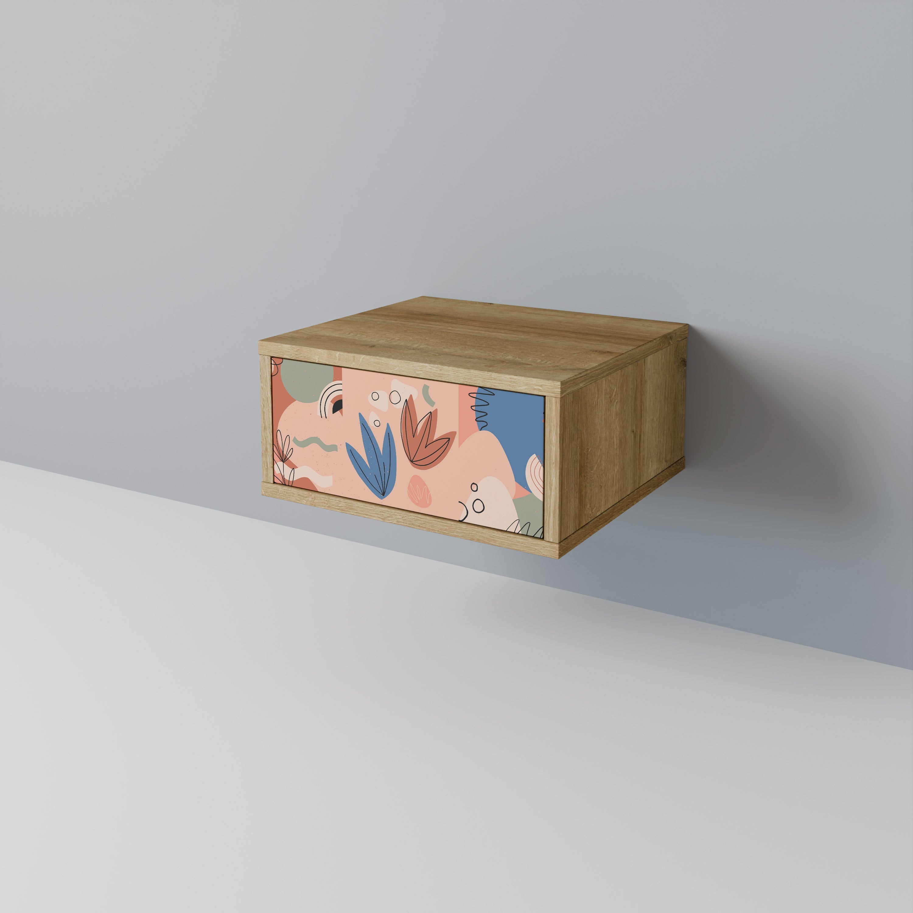 PASTEL DESTINY Nightstand in Oak Effect