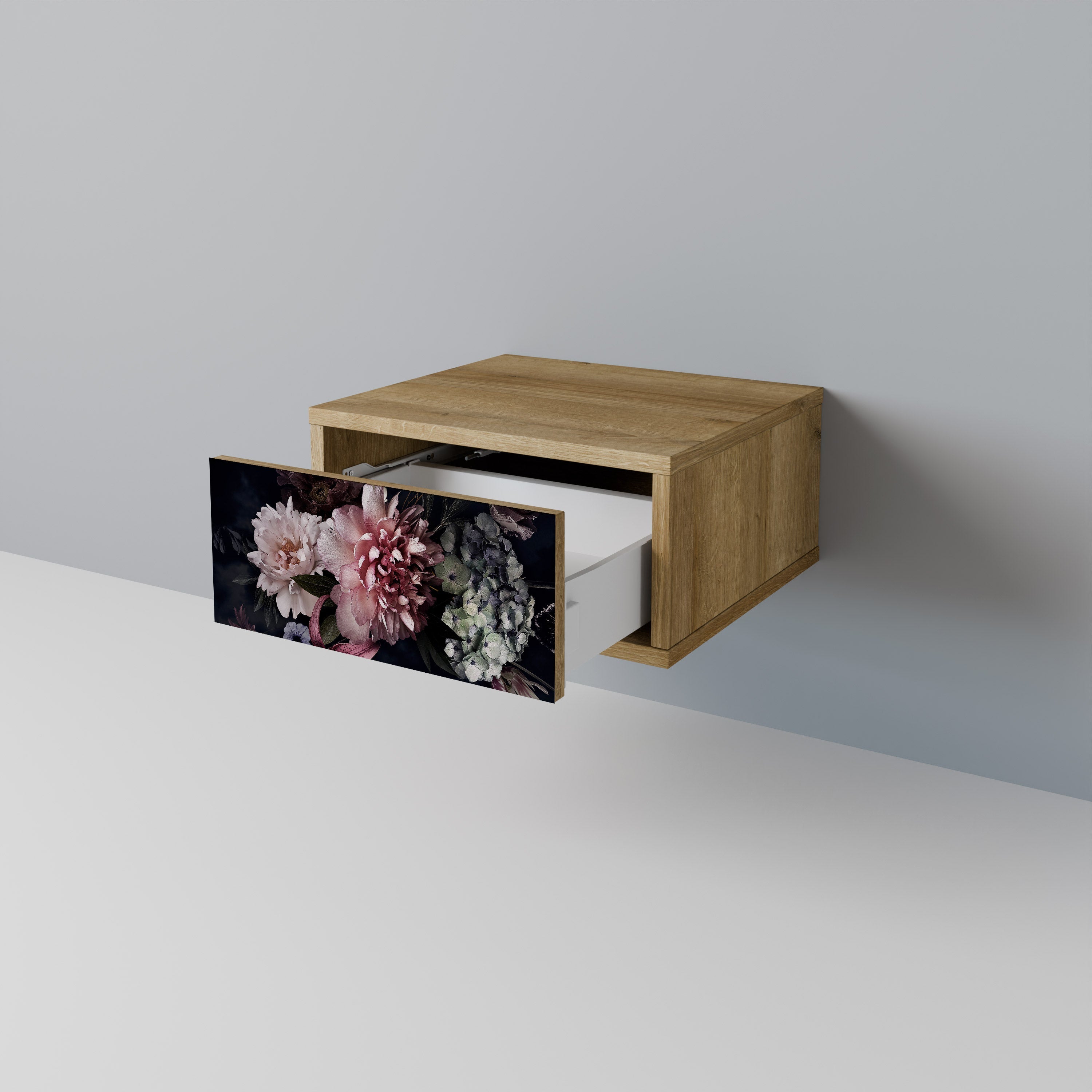 PURE BLOSSOM Nightstand in Oak Effect