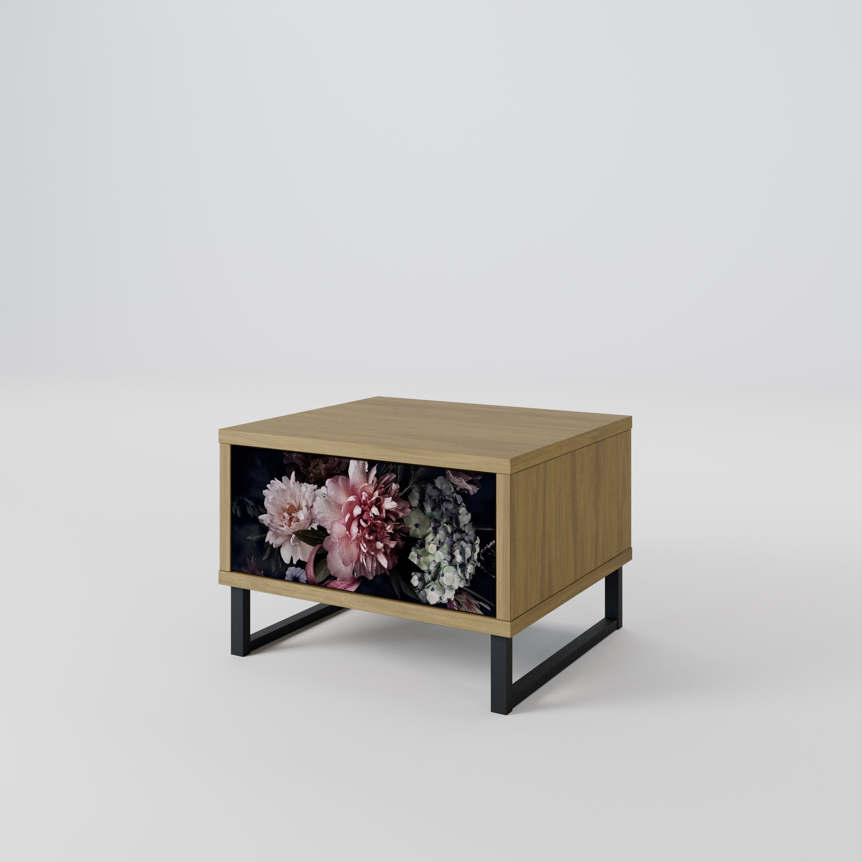 PURE BLOSSOM Nightstand in Oak Effect