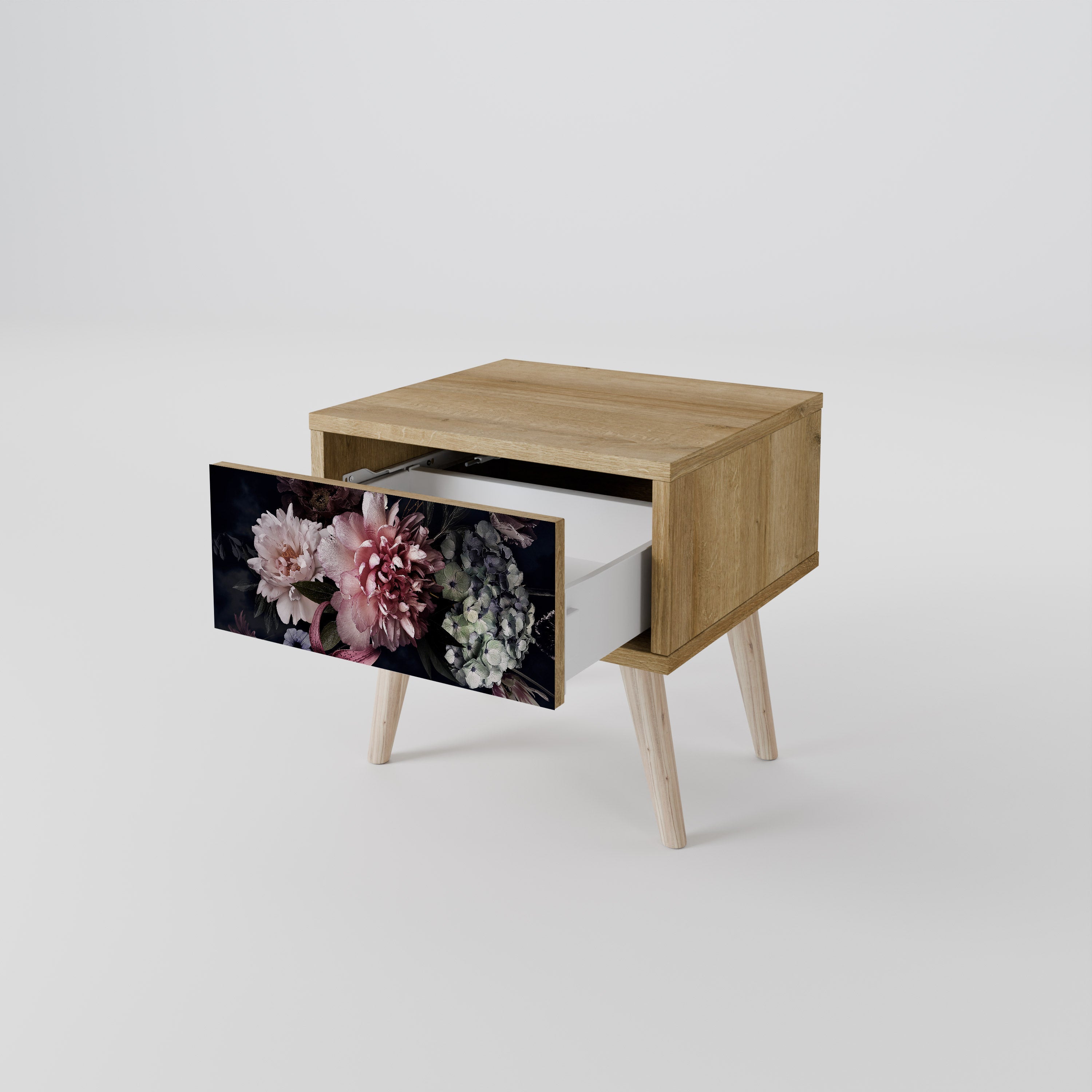 PURE BLOSSOM Nightstand in Oak Effect
