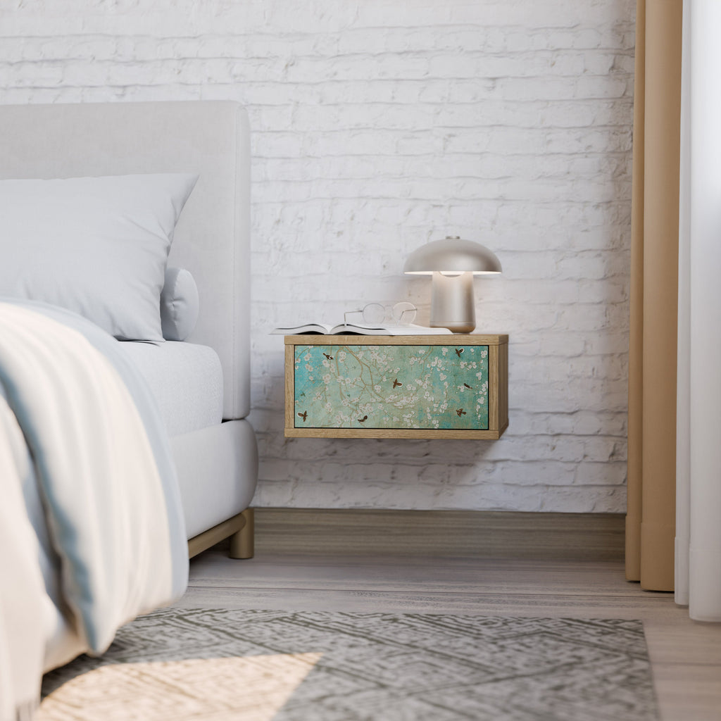 BLOOMING CHARM Nightstand in Oak Effect