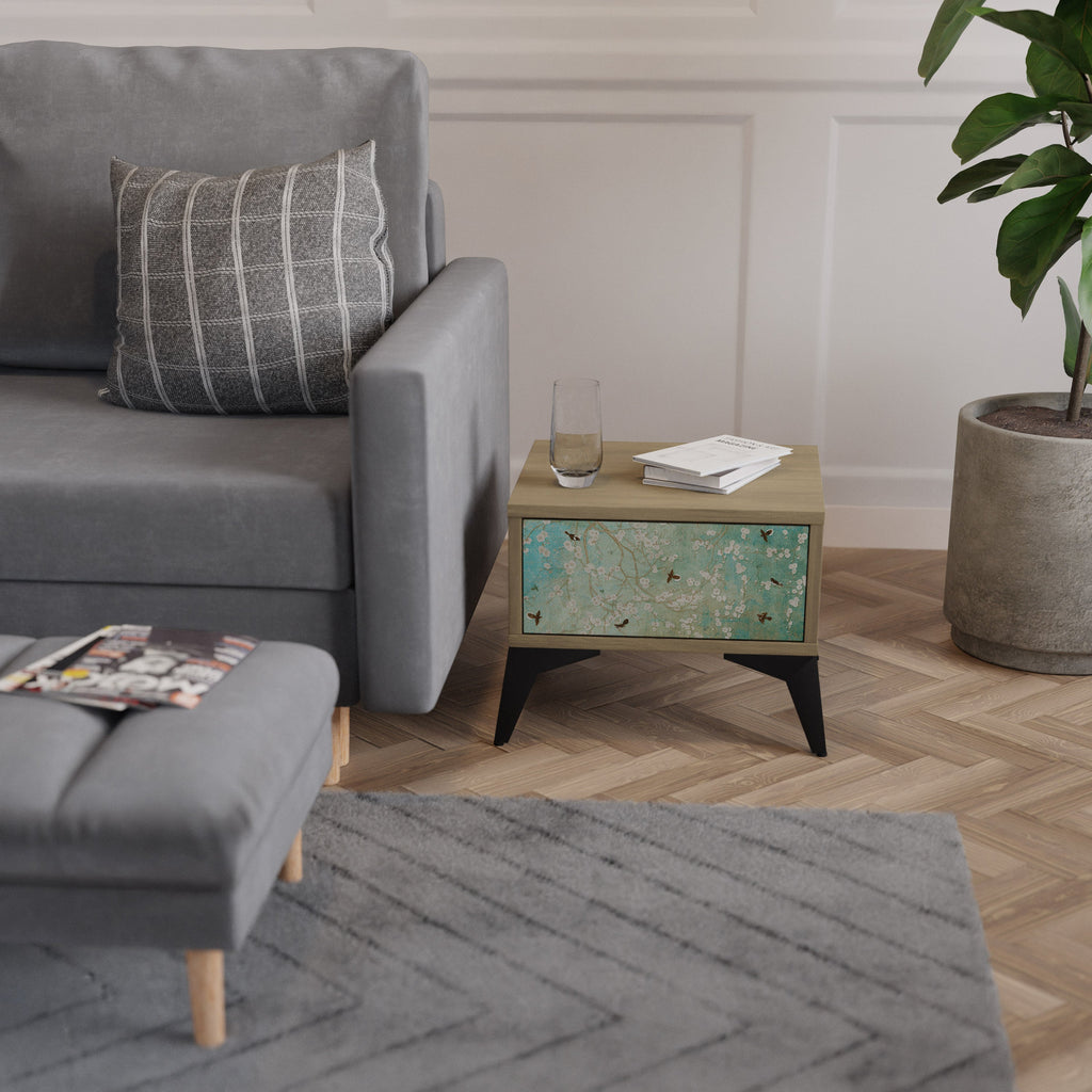BLOOMING CHARM Nightstand in Oak Effect