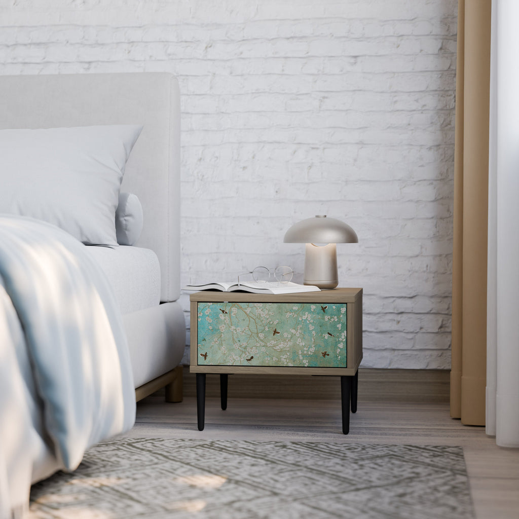 BLOOMING CHARM Nightstand in Oak Effect