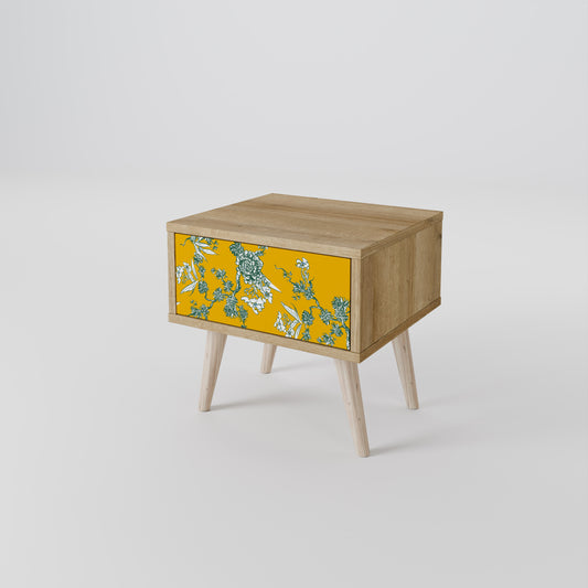 YELLOW CHINOISERIE Κομοδίνο με συρτάρι