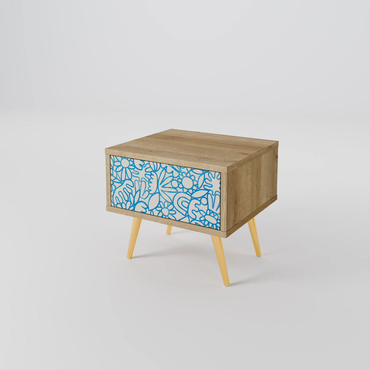 BLOOMY MORNING Κομοδίνο με συρτάρι