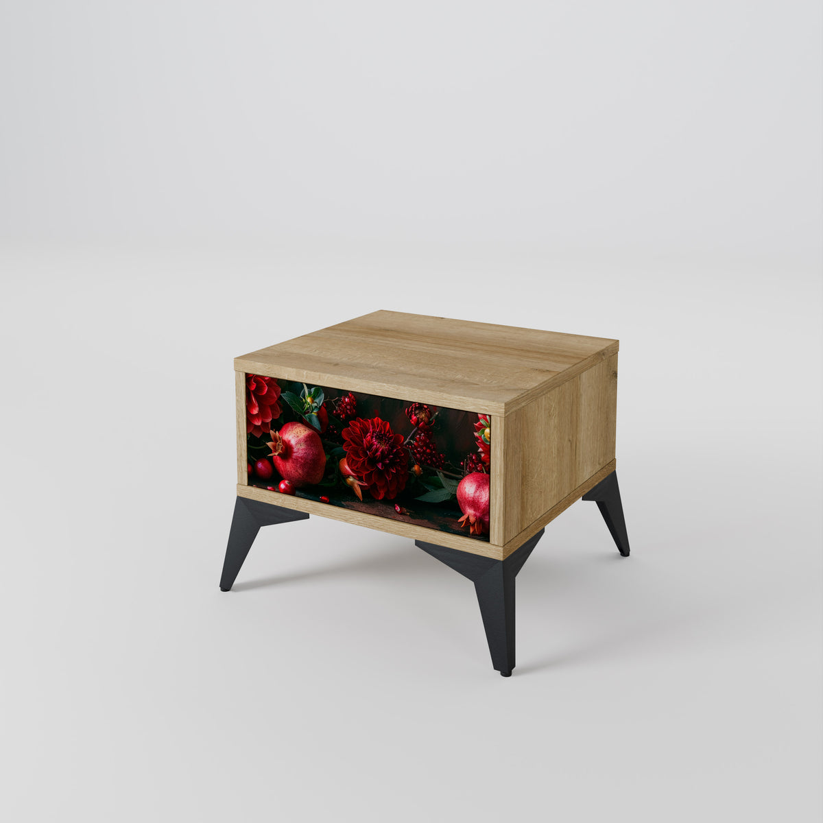 DAHLIAS AND POMEGRANATES Κομοδίνο με συρτάρι