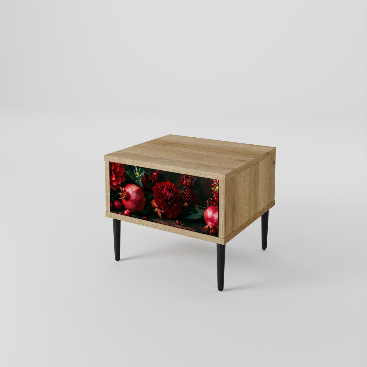 DAHLIAS AND POMEGRANATES Κομοδίνο με συρτάρι