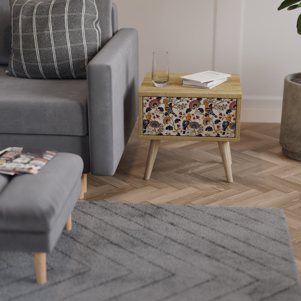 EMINENT HOOPOE Κομοδίνο με συρτάρι