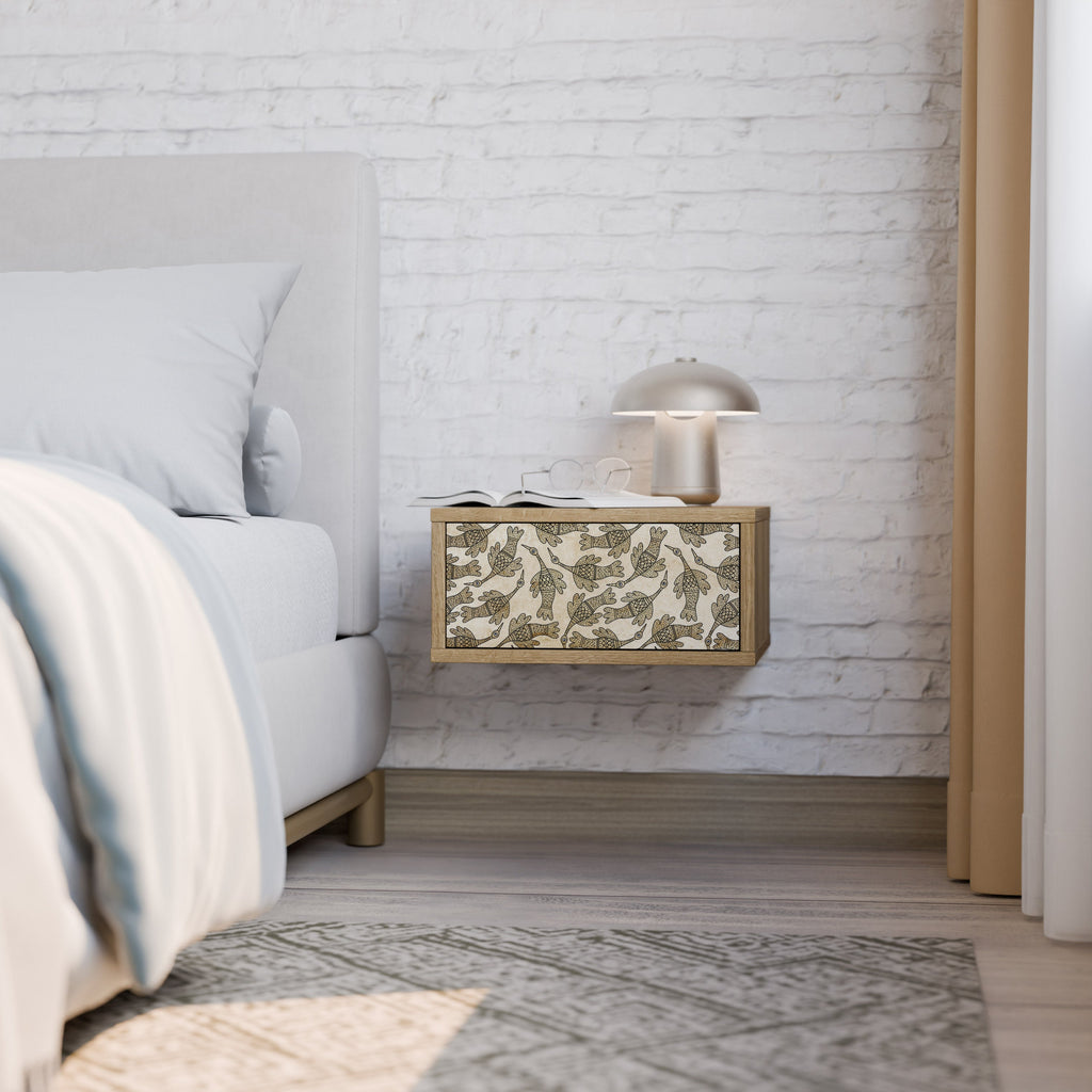 ALMONDINE SONGBIRD Nightstand in Oak Effect