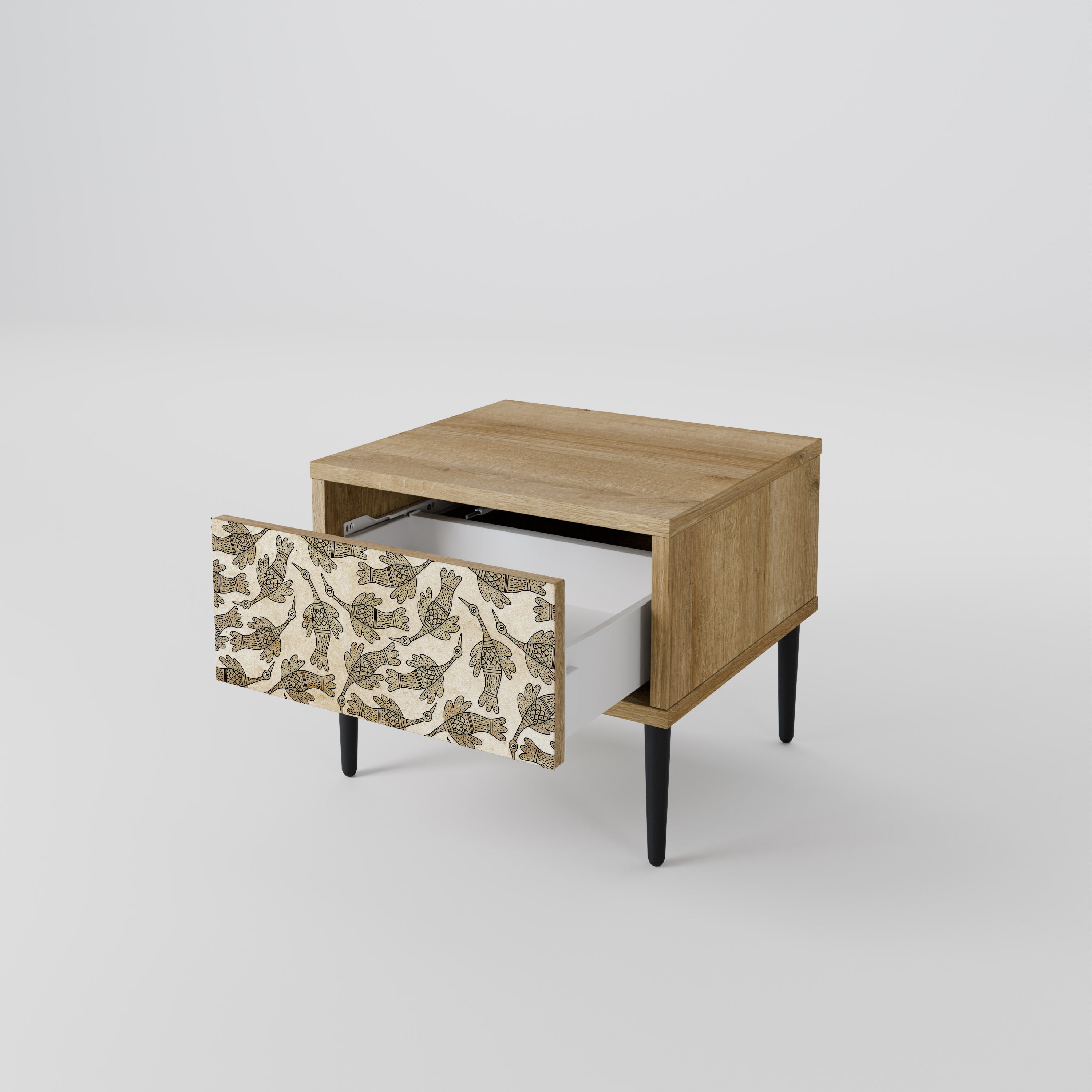 ALMONDINE SONGBIRD Nightstand in Oak Effect