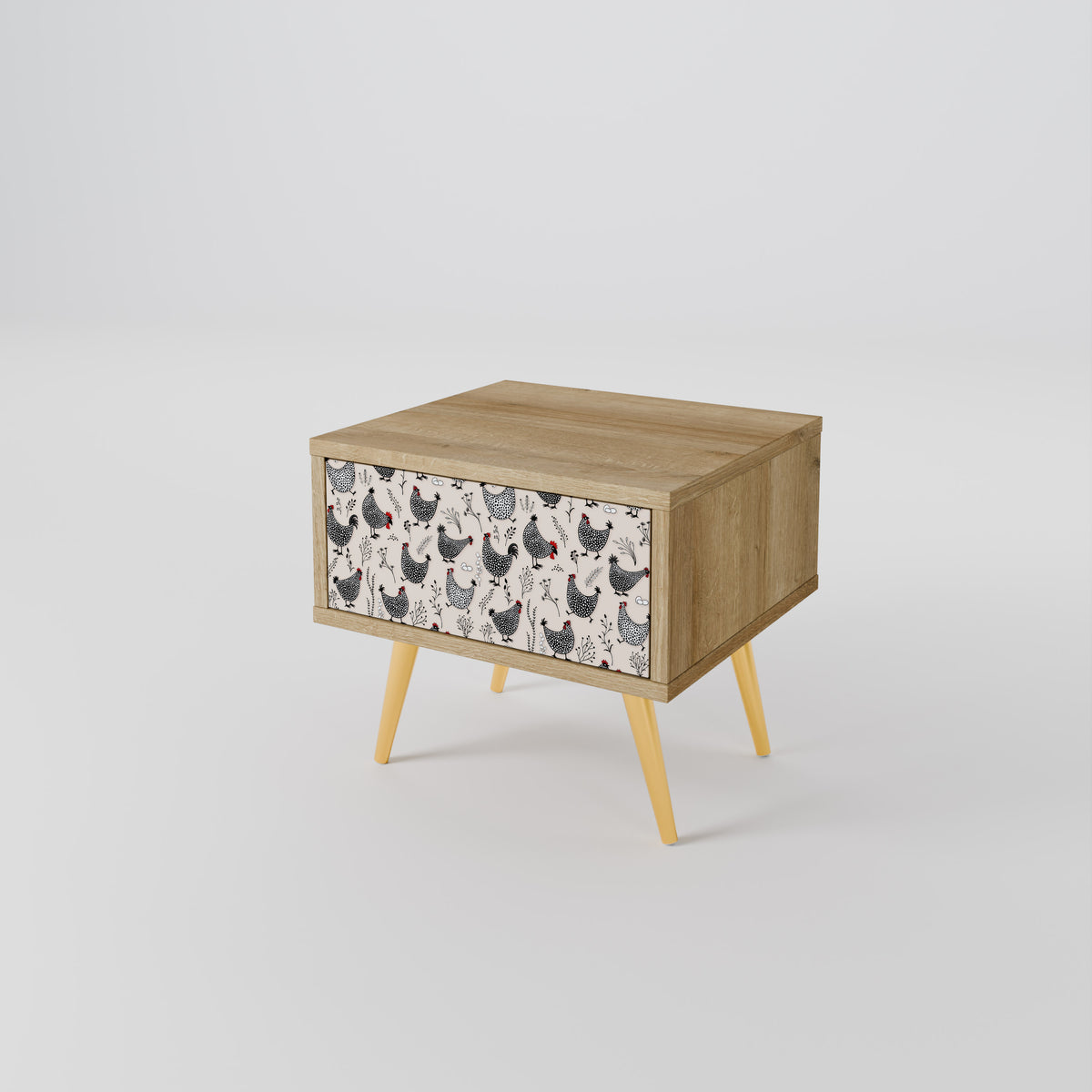 HAPPY HENS Κομοδίνο με συρτάρι