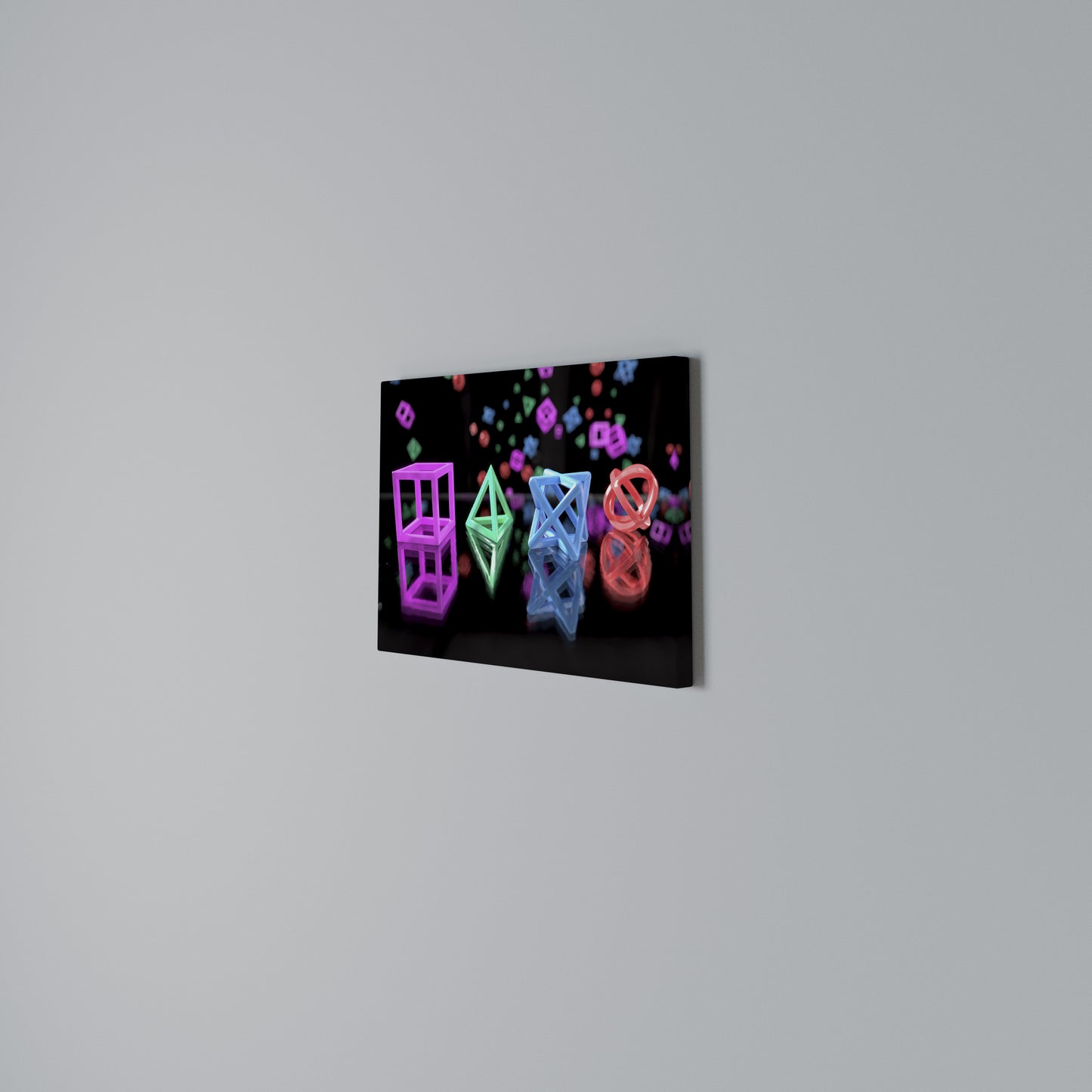 GAMER GLOWING ICONS Horizontal Canvas Print