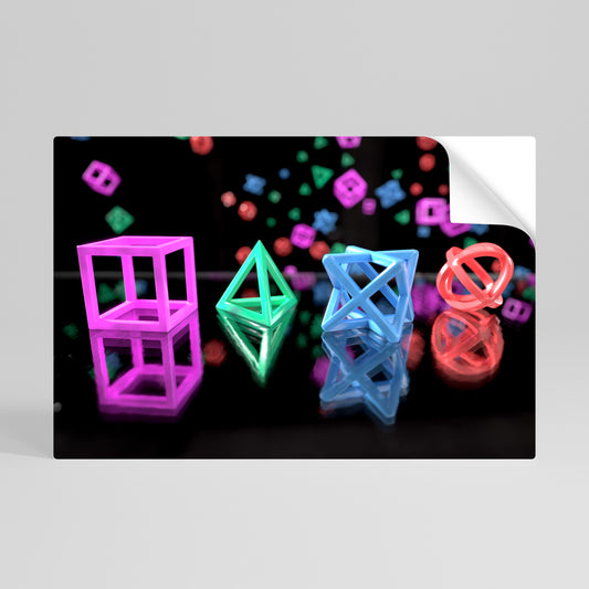 GAMER GLOWING ICONS Αυτοκόλλητη Αφίσα οριζόντια