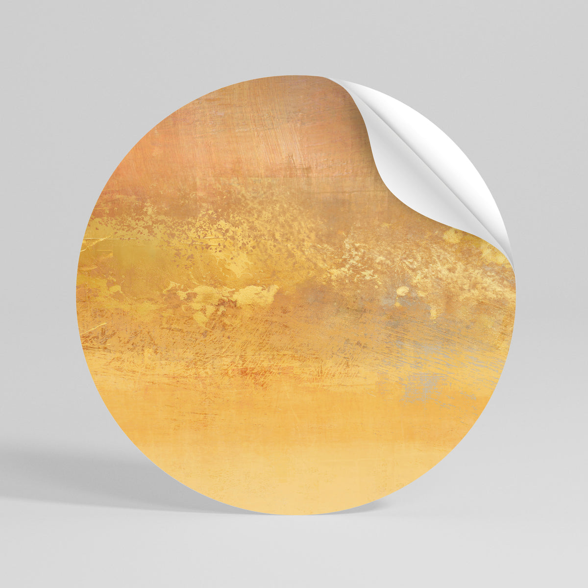 ORANGE IMPRESSION Αυτοκόλλητη Αφίσα στρογγυλή
