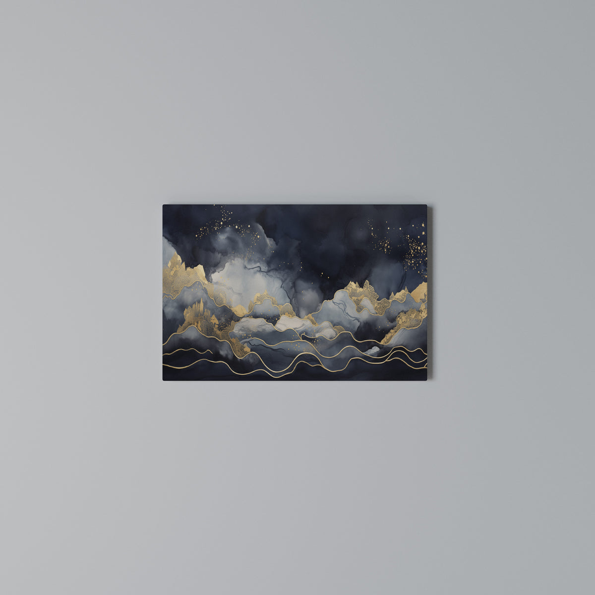GOLDEN PEAK OF BLUE Horizontal Canvas Print
