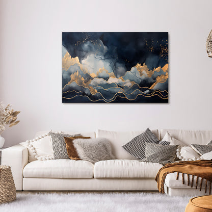 GOLDEN ALPINE BLISS Horizontal Canvas Print