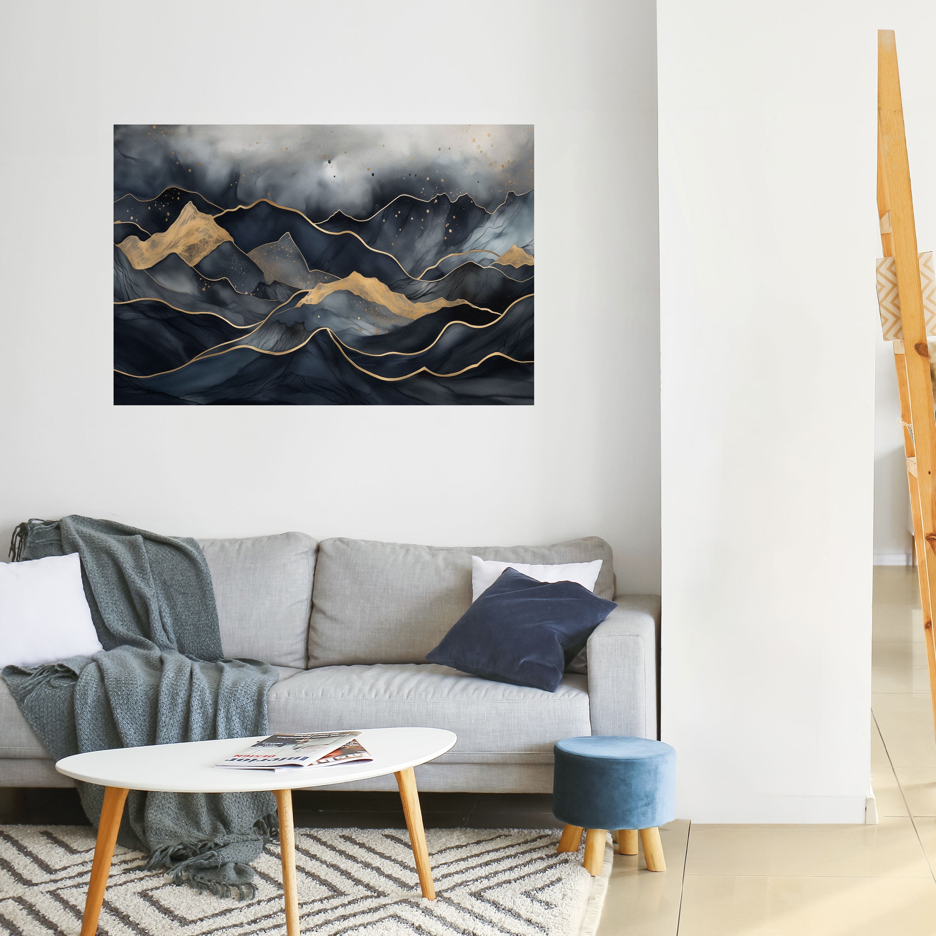 GOLDEN SUMMIT SERENITY Peel and Stick Horizontal Poster