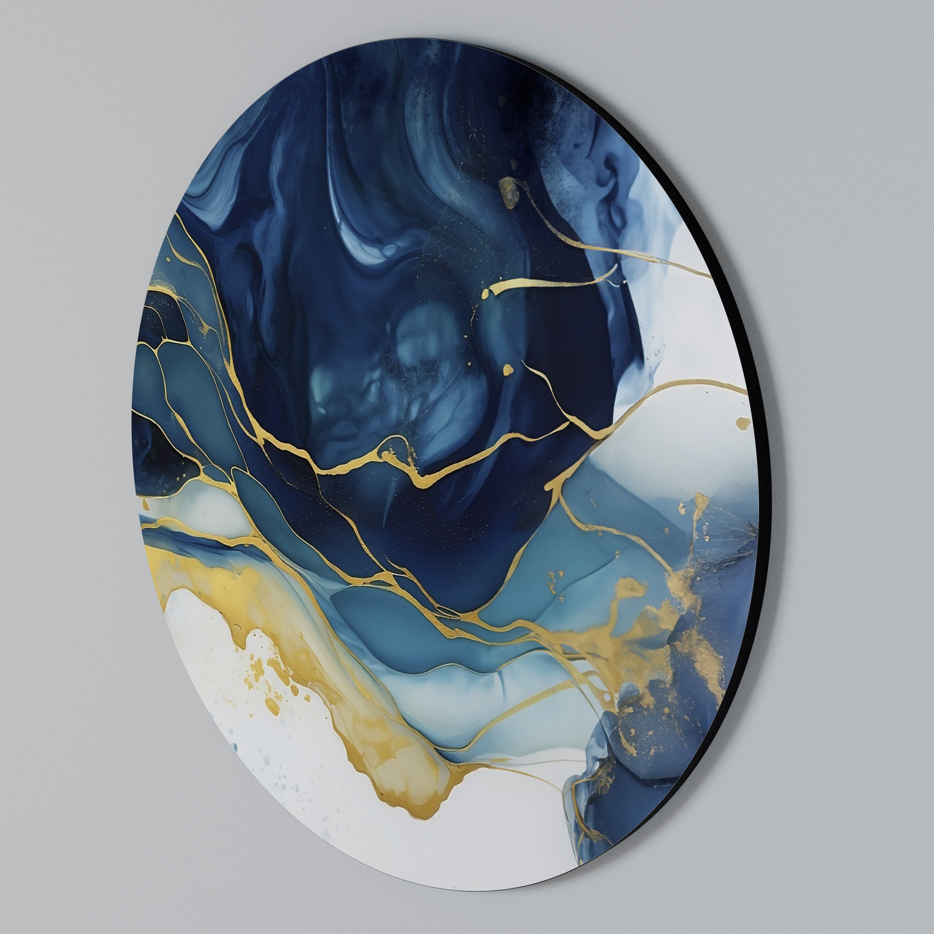 AZURE ALPENGLOW Round Wall Art