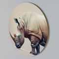 FUTURISTIC RHINO Round Wall Art