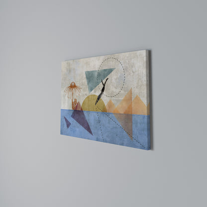 JUMP AROUND THE SHAPES Horizontal Canvas Print
