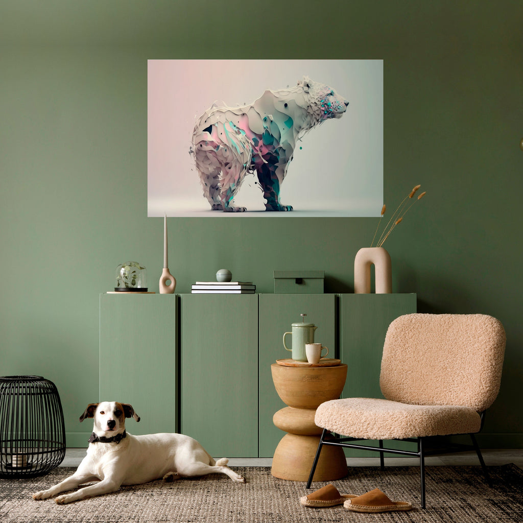 FUTURISTIC BEAR Peel and Stick Horizontal Poster