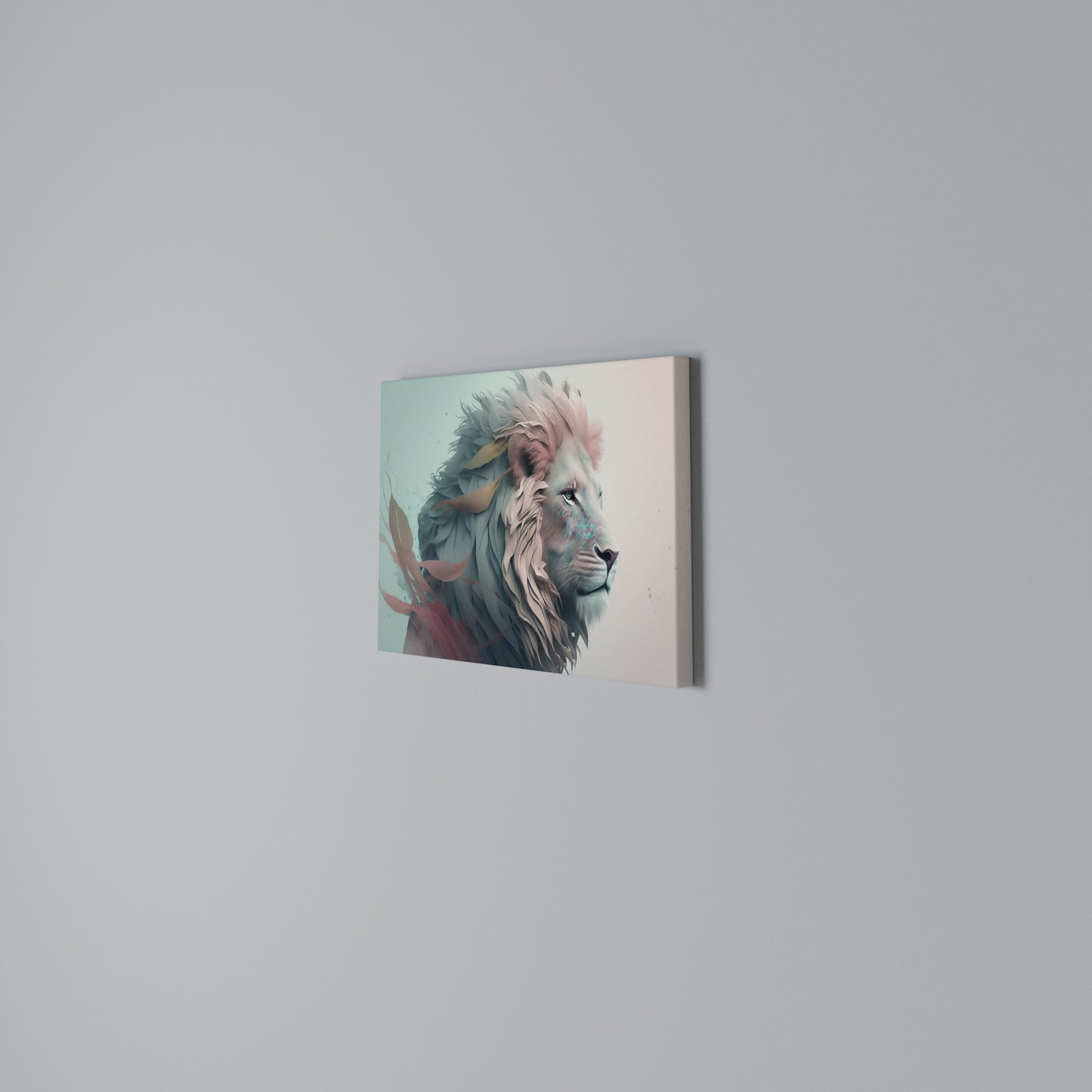 LUMINOUS LION MAJESTY Horizontal Canvas Print