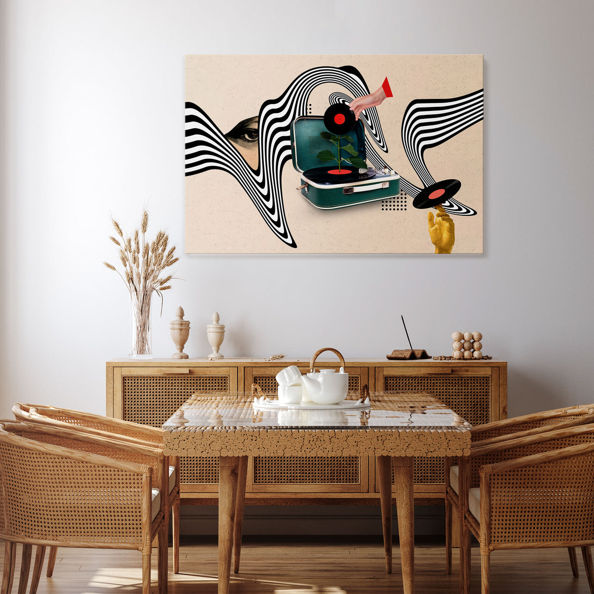 VINYL VARIATION Horizontal Canvas Print