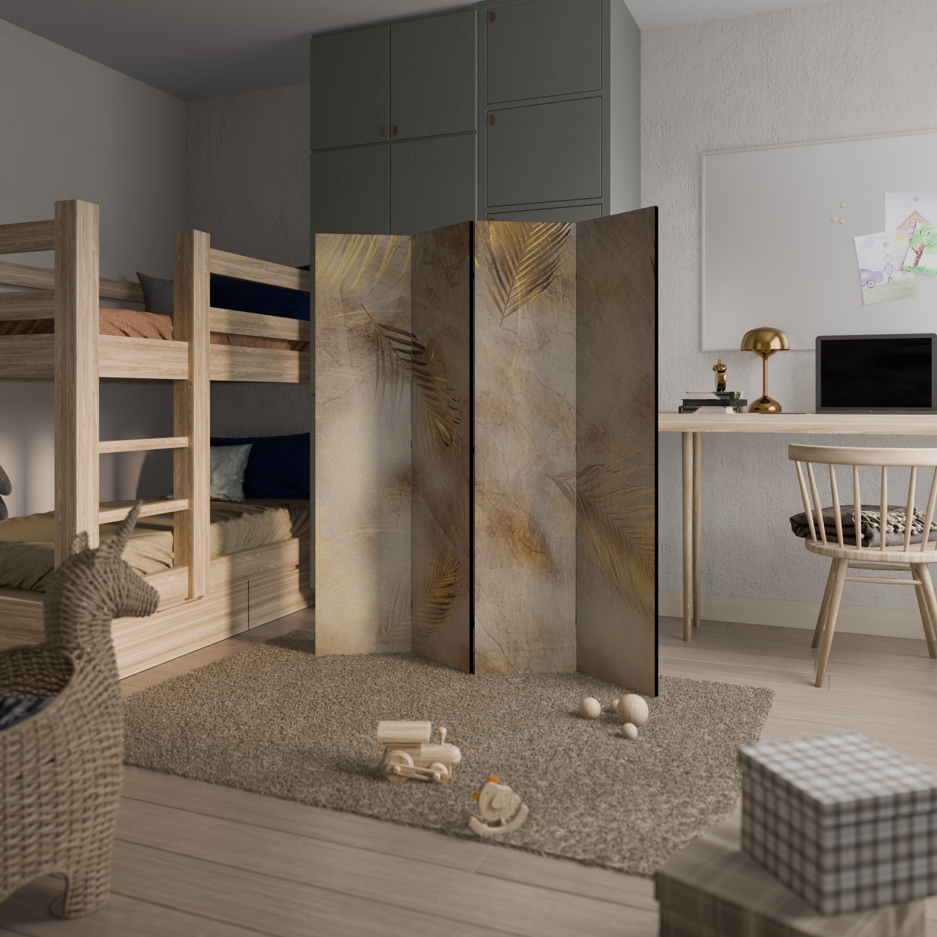 LEAVES OF SPLENDOR Παραβάν με 4 πάνελ