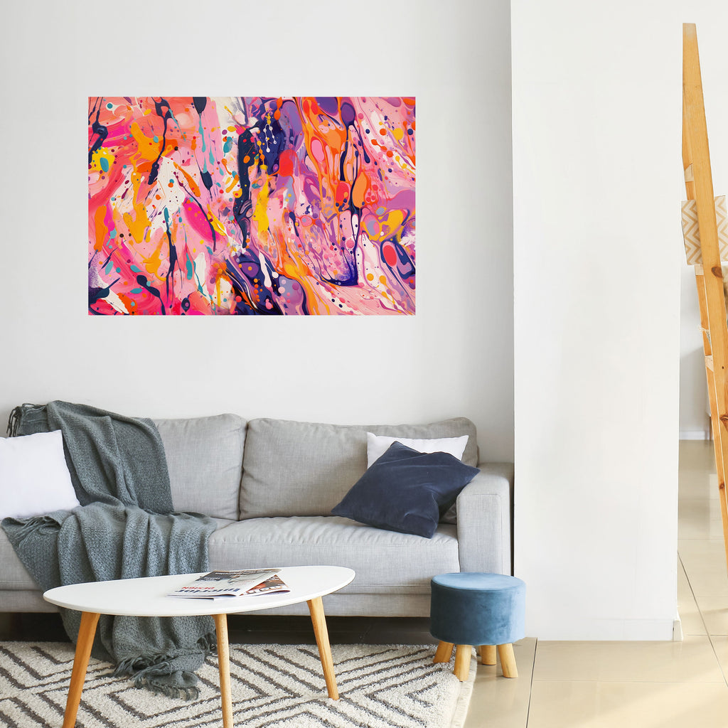 EXPRESSIVE ECHOES Peel and Stick Horizontal Poster