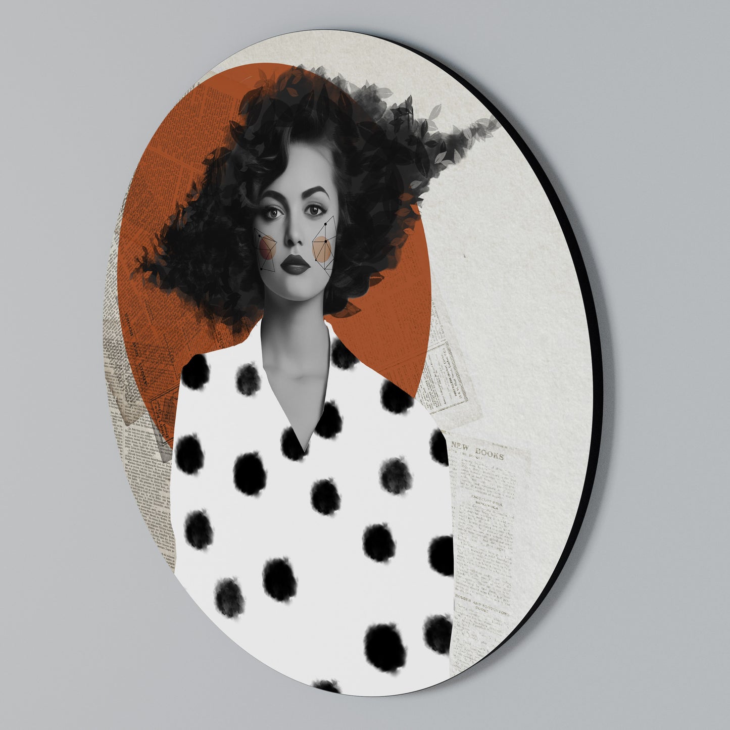 CLASSIC COOL DOTS Round Wall Art