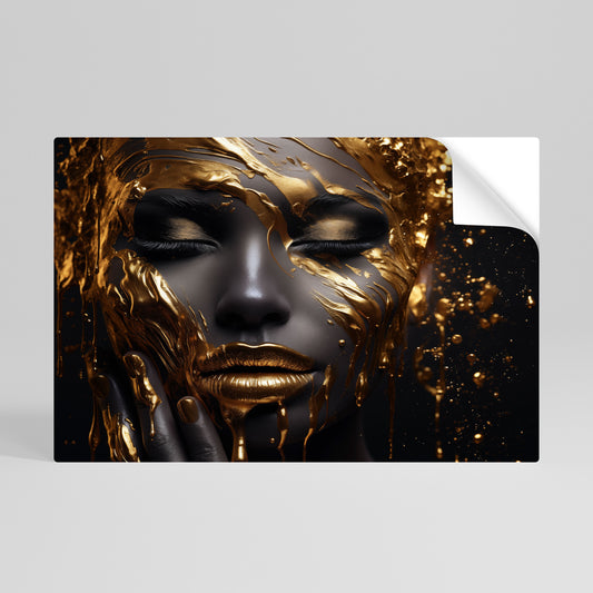 GOLDEN GODDESS Αυτοκόλλητη Αφίσα οριζόντια