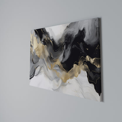 BLACK AND WHITE CONFLUENCE Horizontal Canvas Print