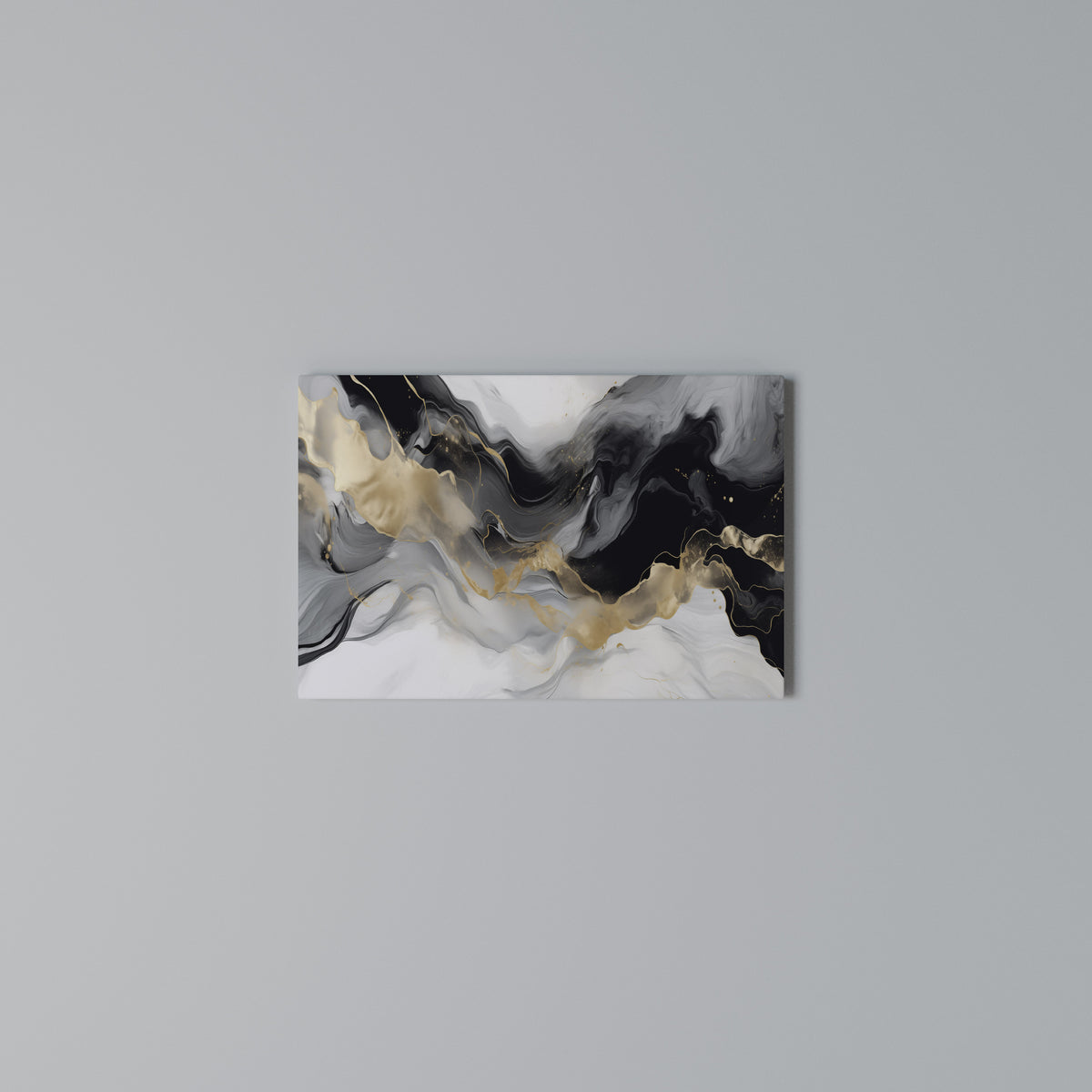 BLACK AND WHITE CONFLUENCE Horizontal Canvas Print