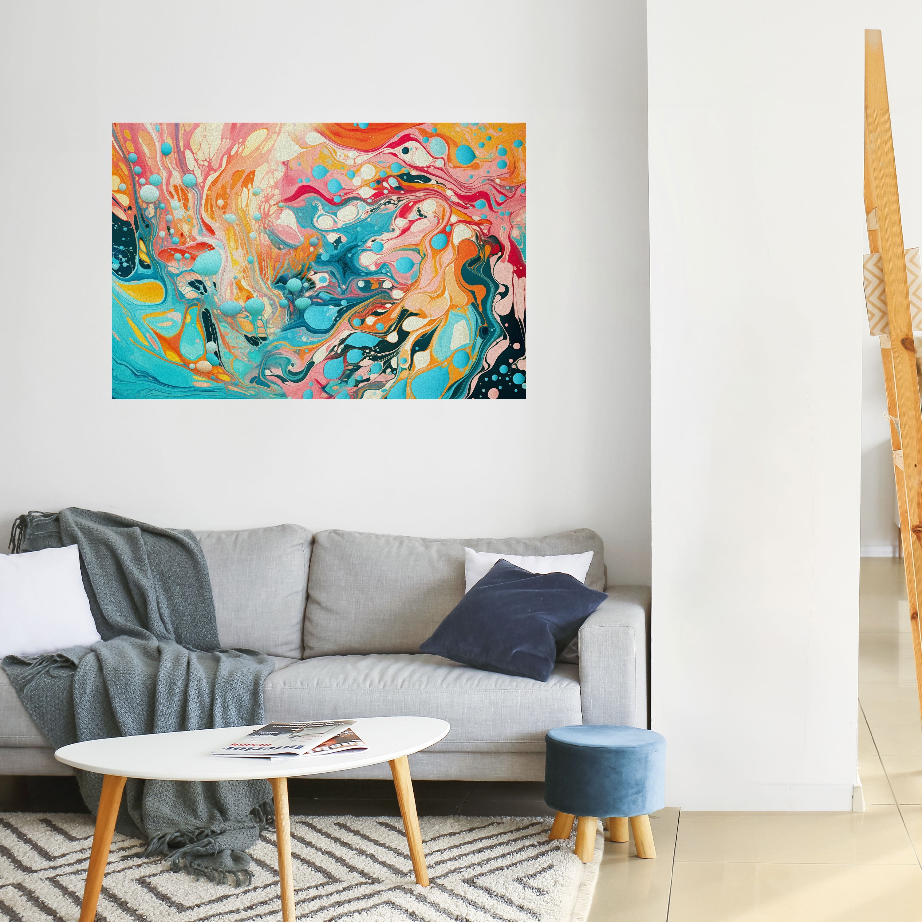 ARTISTIC ALCHEMY Οριζόντια αφίσα με θέμα "Ξεφλουδισμένο και κολλημένο"