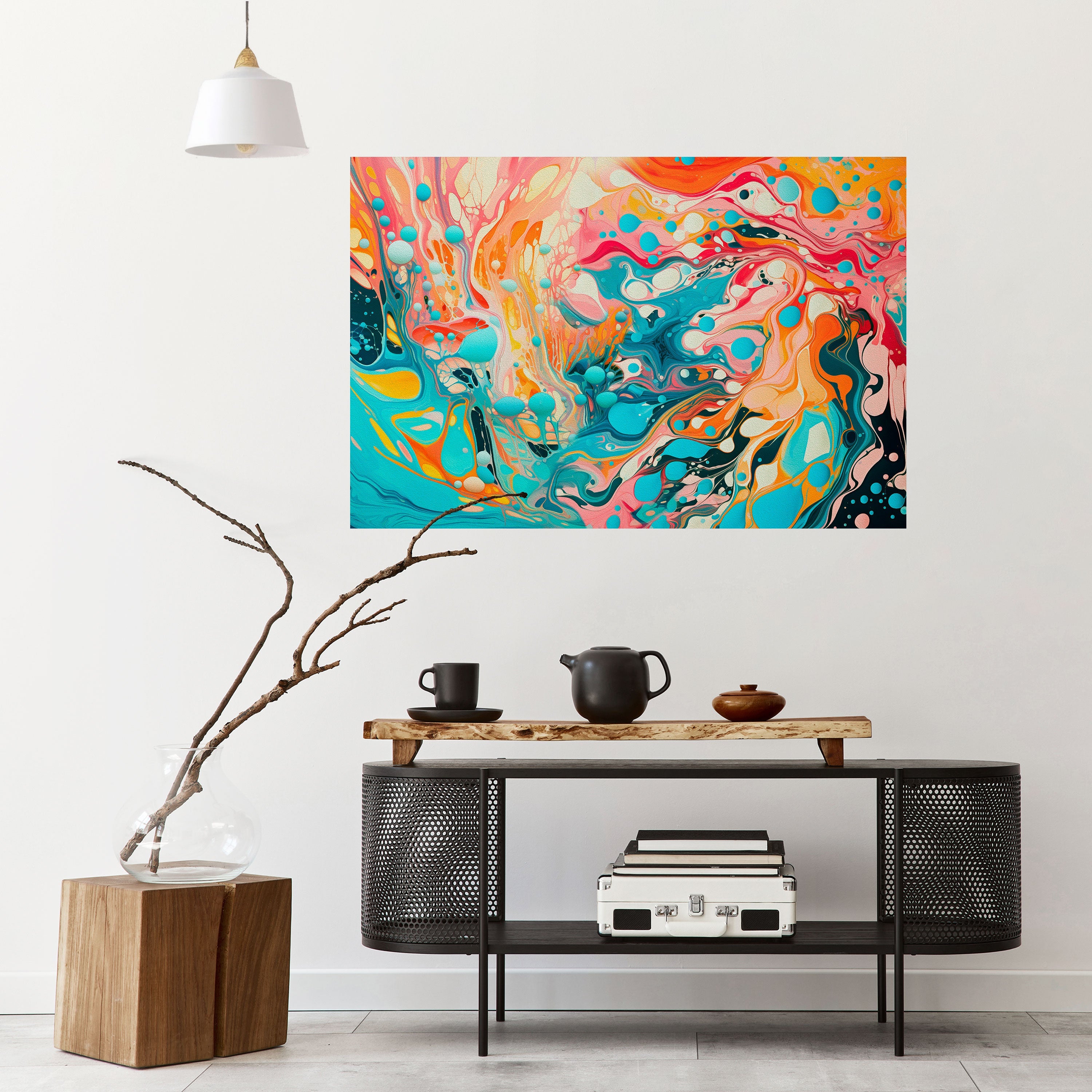 ARTISTIC ALCHEMY Οριζόντια αφίσα με θέμα "Ξεφλουδισμένο και κολλημένο"
