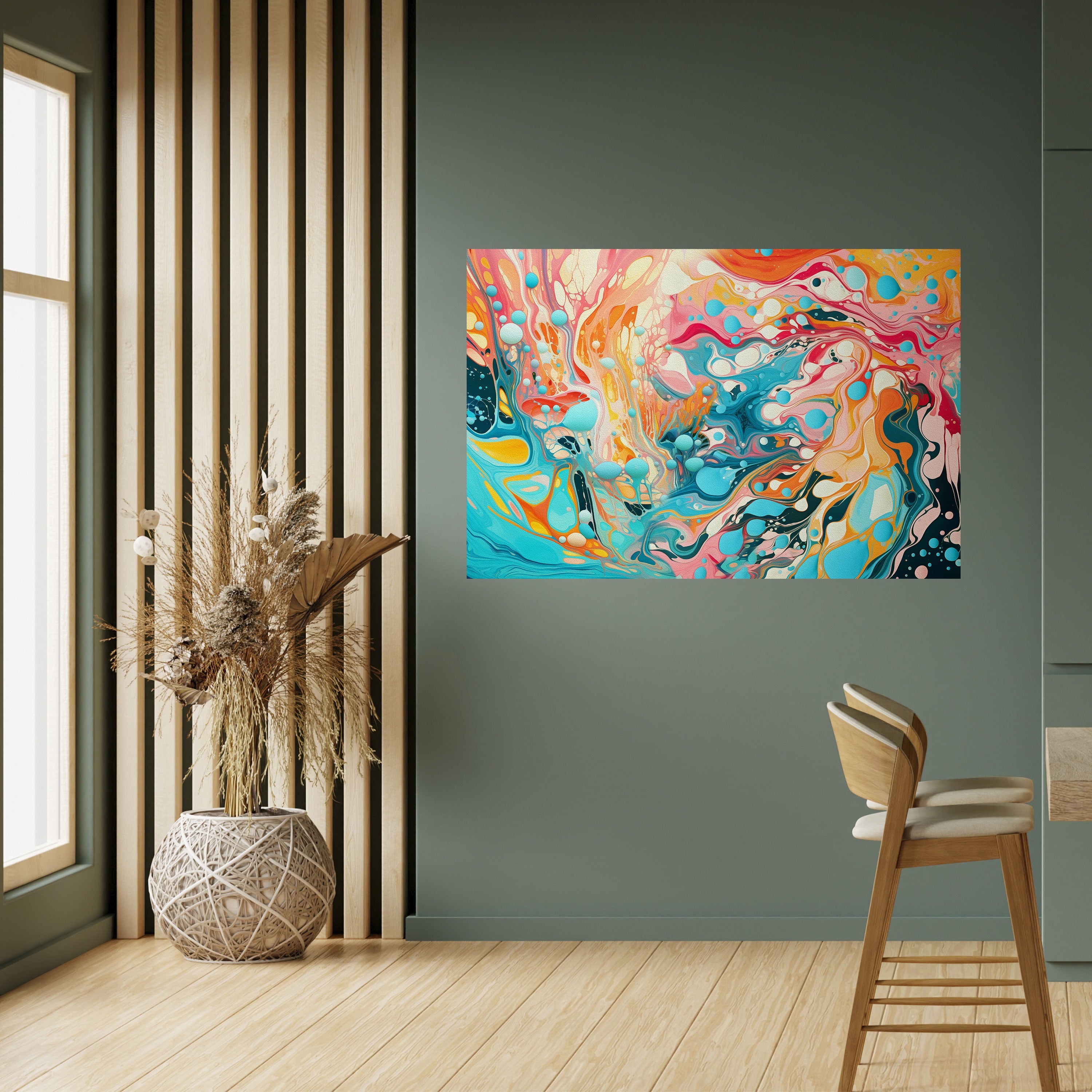 ARTISTIC ALCHEMY Οριζόντια αφίσα με θέμα "Ξεφλουδισμένο και κολλημένο"
