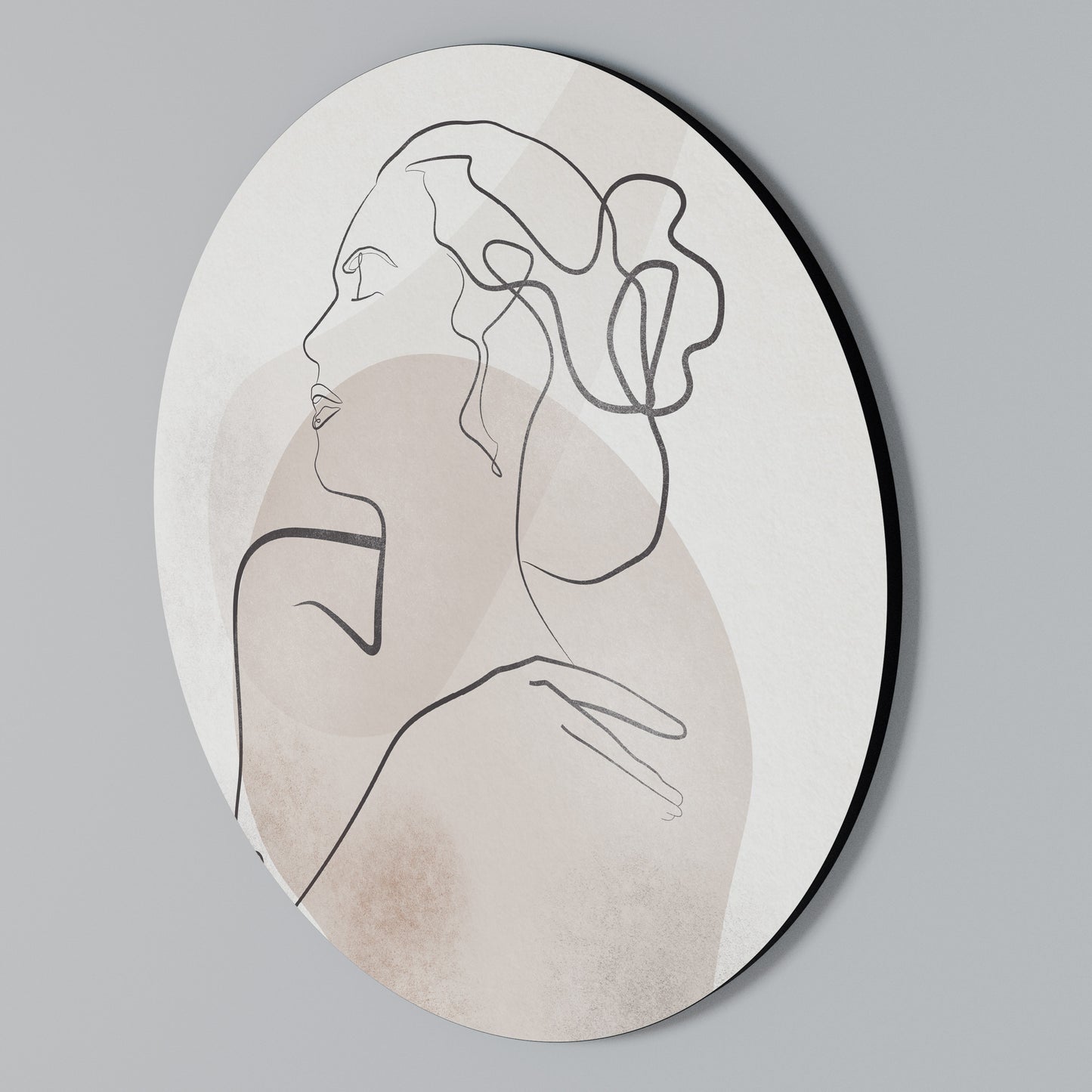 GRACEFUL LINES Στρογγυλός πίνακας ζωγραφικής